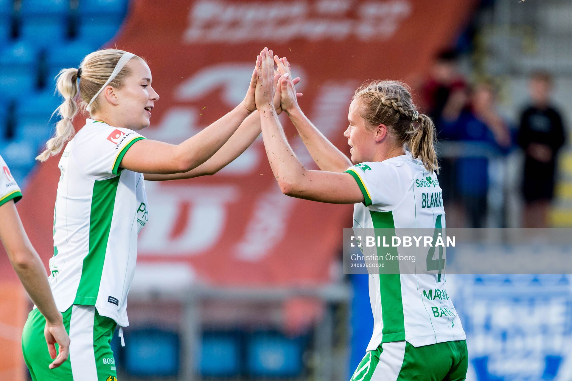 Hammarbys Julie Blakstad jublar
