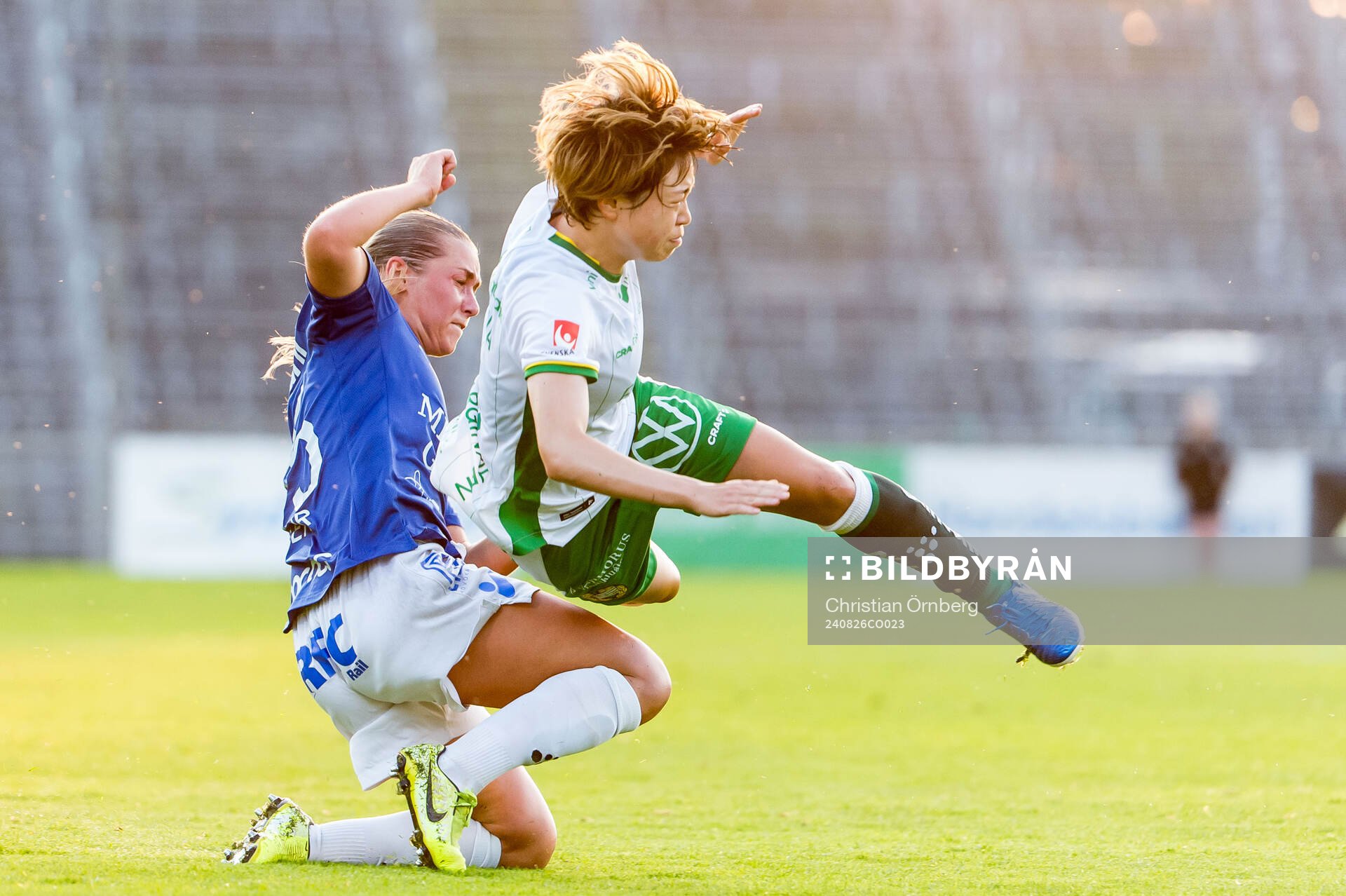 Trelleborgs Elina Lenir och Hammarbys Asato Miyagawa