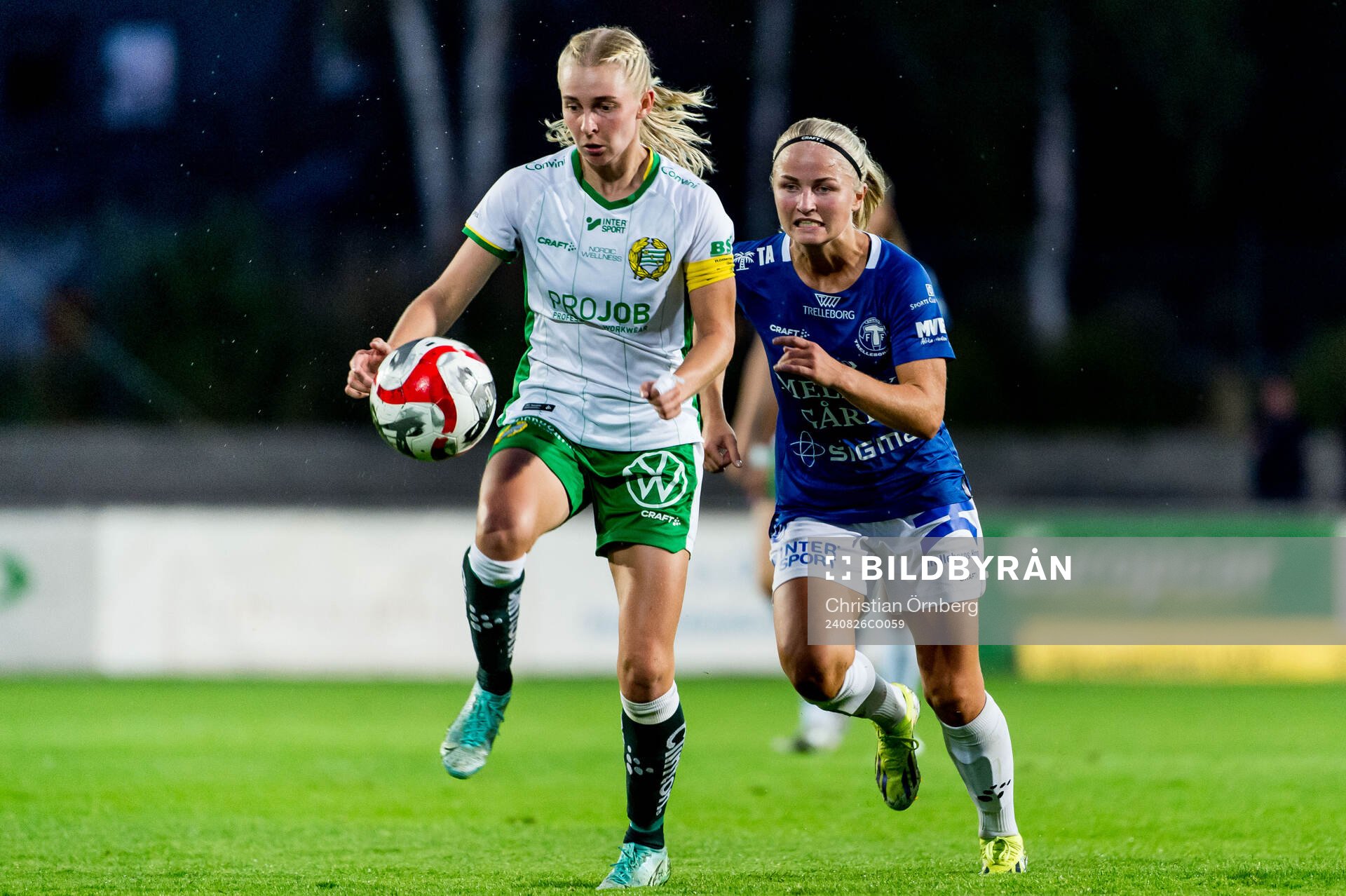 Hammarbys Emilie Joramo och Trelleborgs Lova Sternfeldt