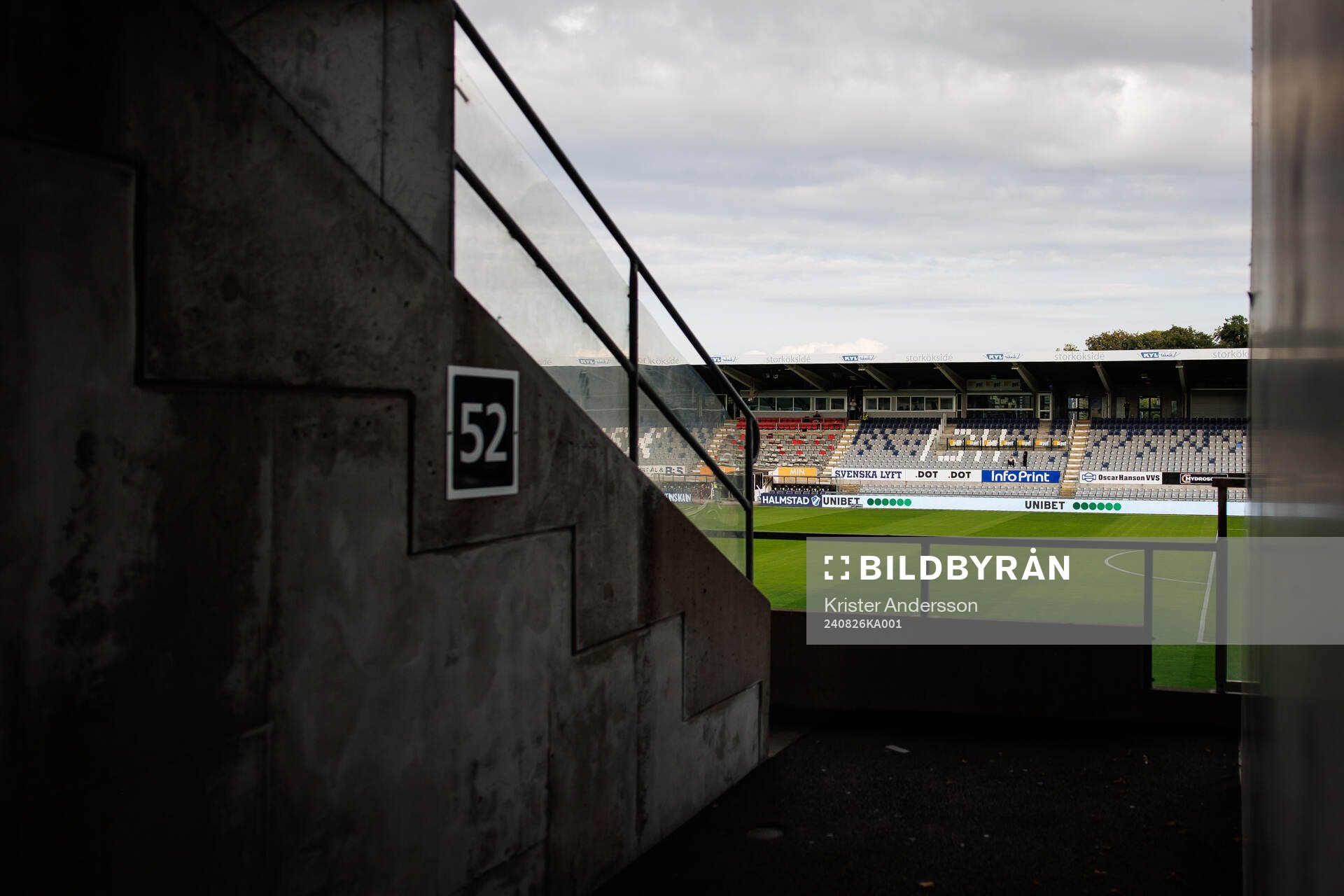 Örjans vall inför fotbollsmatchen i Allsvenskan mellan Halmstad och Västerås den 26 augusti 2024 i Halmstad. 