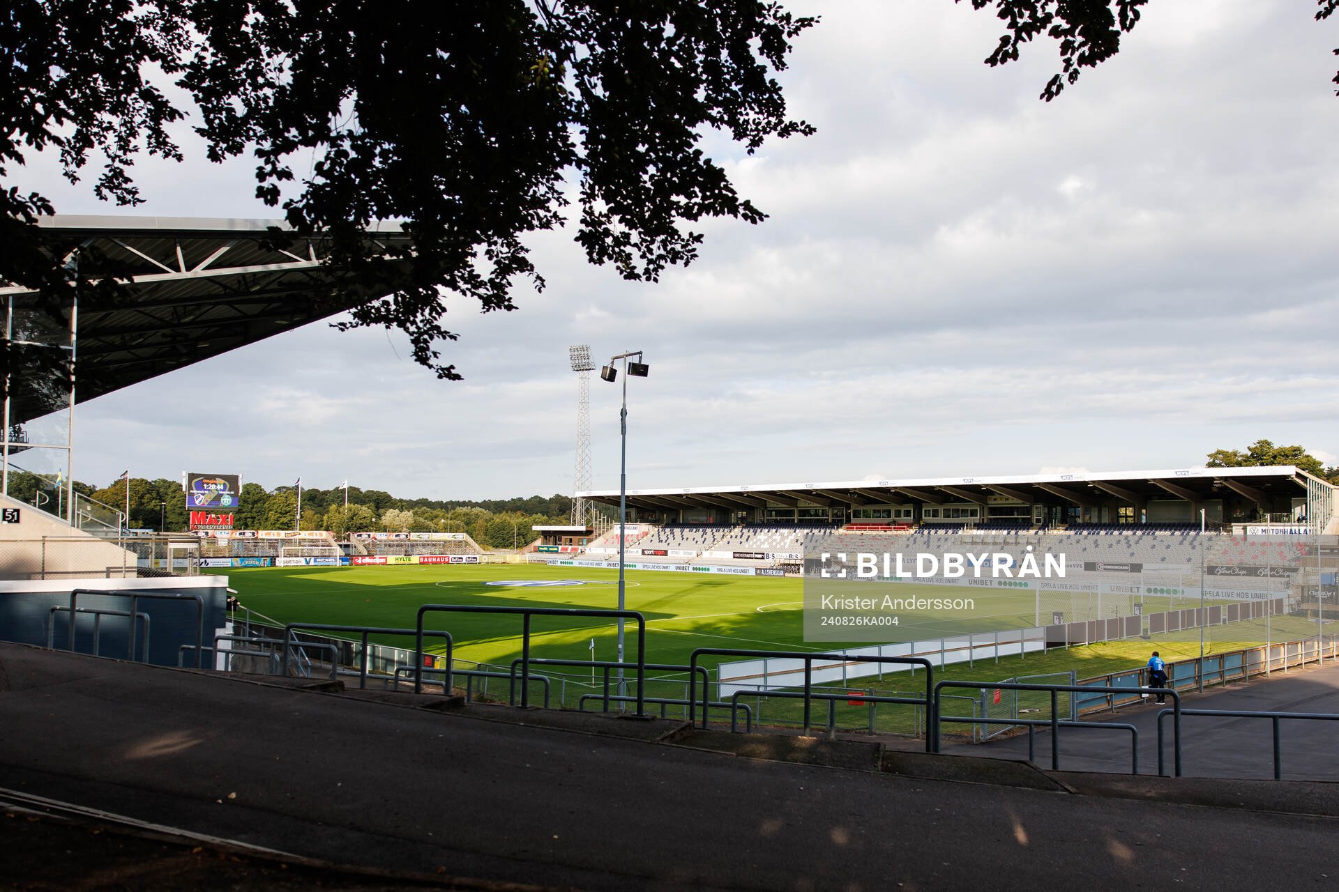 Örjans vall inför fotbollsmatchen i Allsvenskan mellan Halmstad och Västerås den 26 augusti 2024 i Halmstad. 