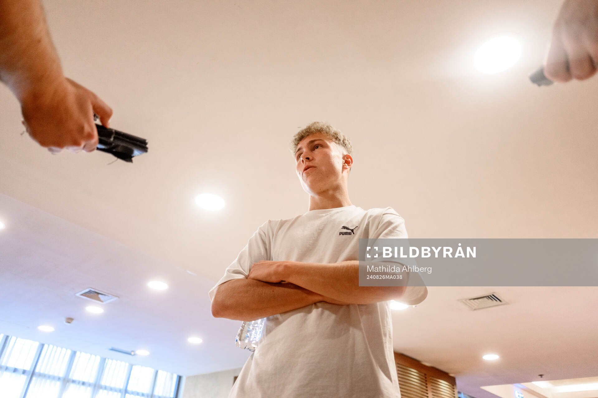 Hugo Bolin of Malmö FF at an interview