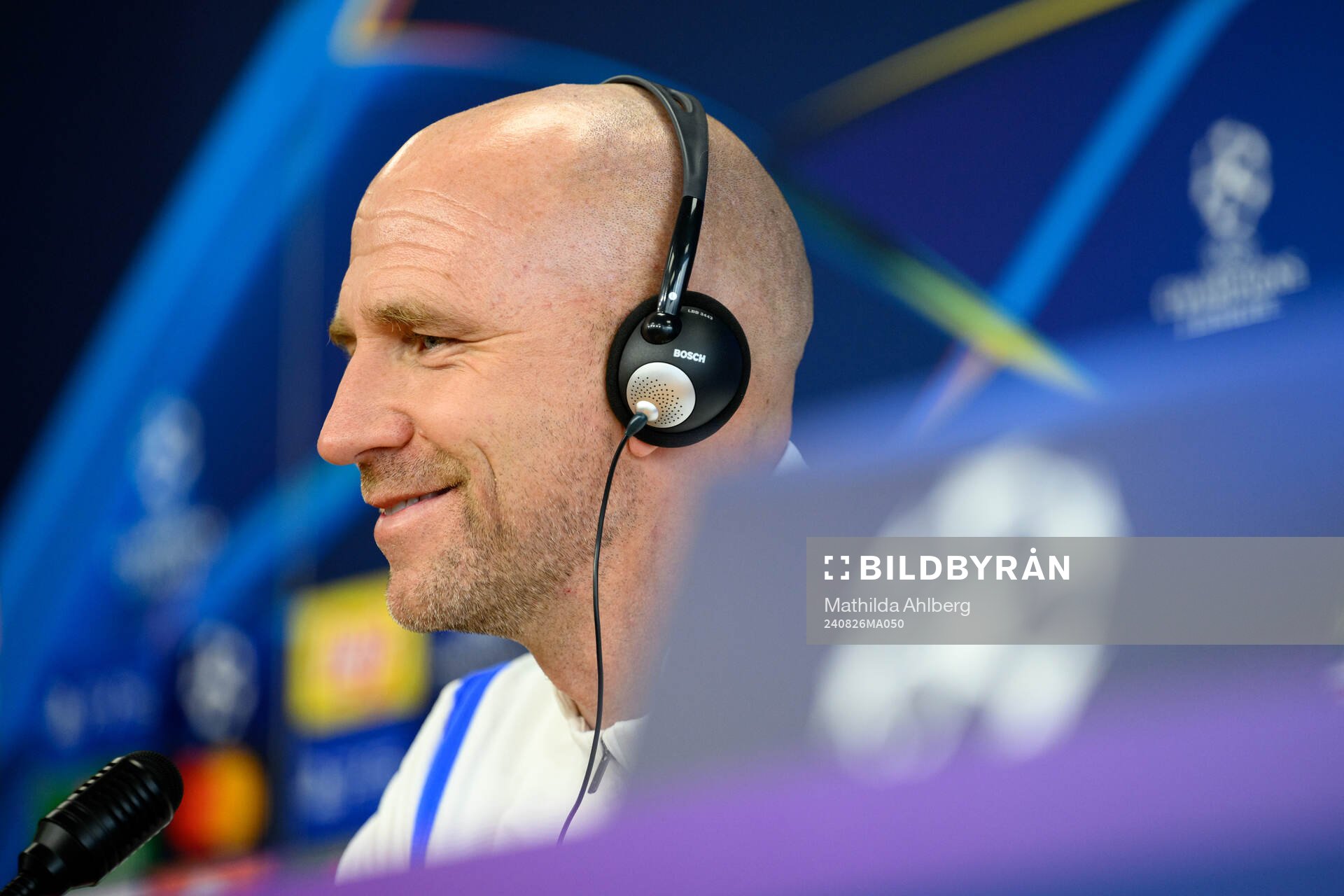 during a press conference with Malmö FF