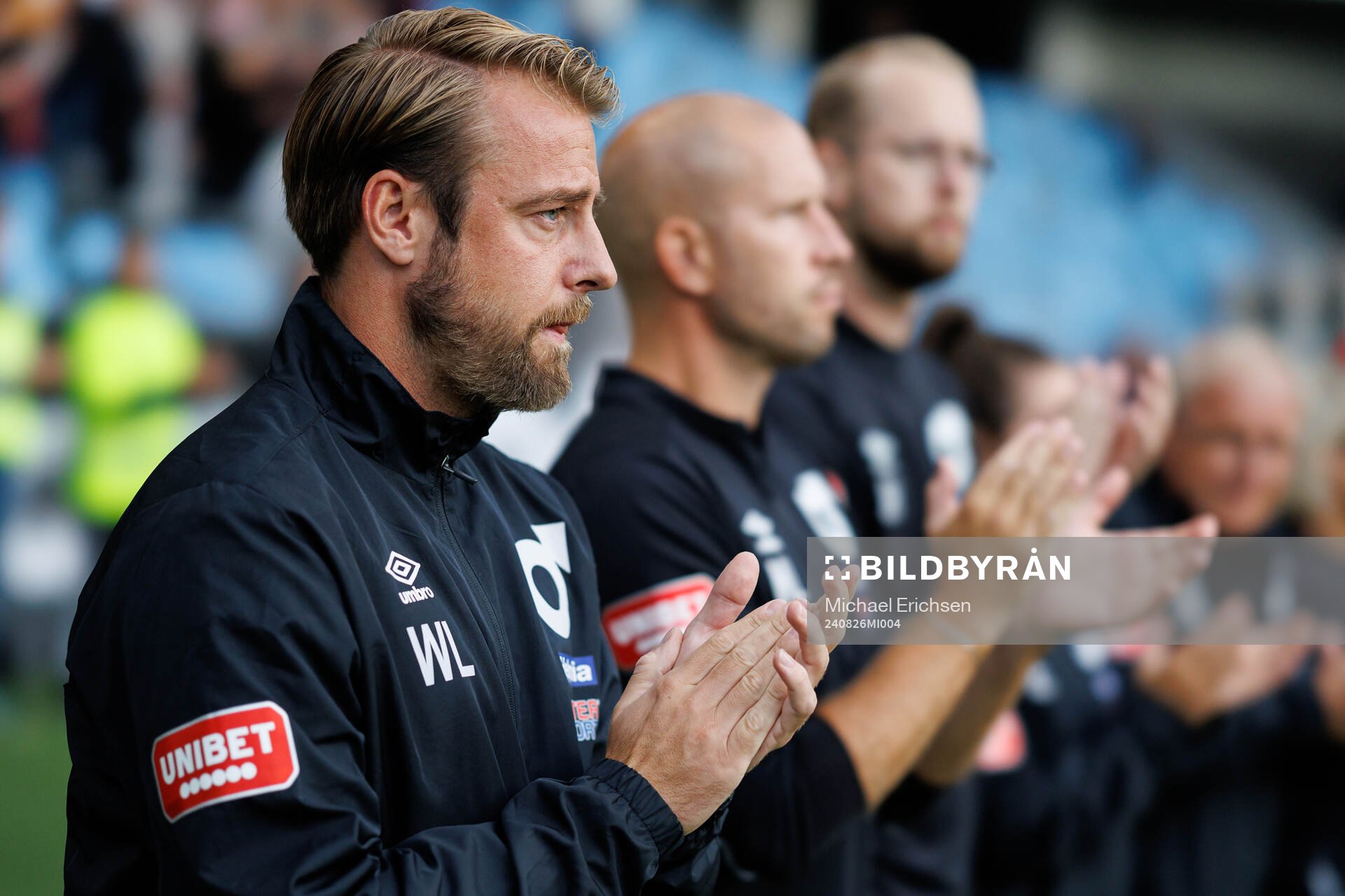 Degerfors tränare William Lundin när Sven-Göran Eriksson