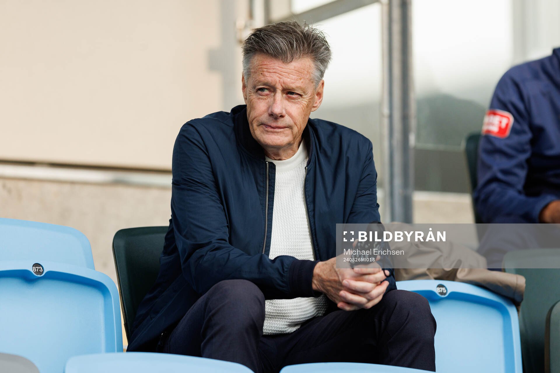 Stefan Lundin på läktaren