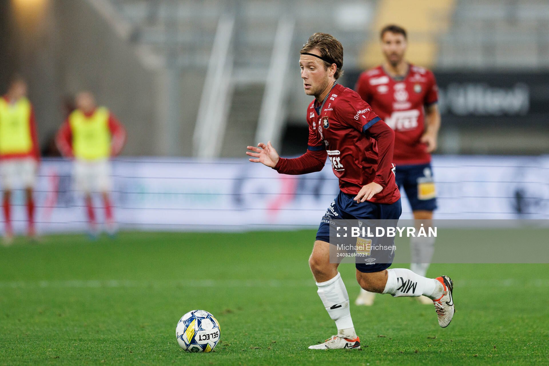 Örgrytes William Kenndal under fotbollsmatchen i Superettan mellan Örgryte och Degerfors den 26 augusti 2024 i Göteborg. 