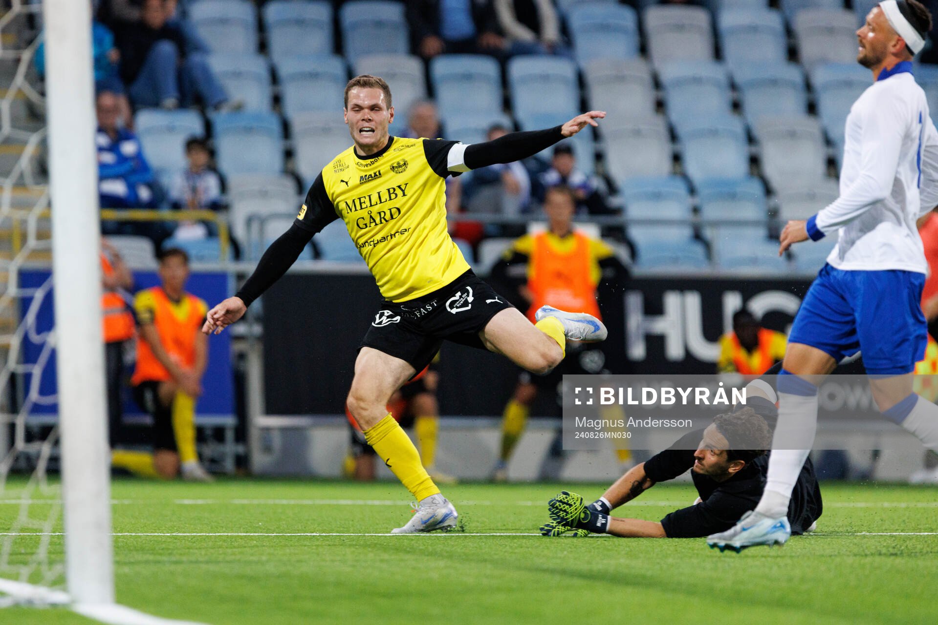 Mjällbys Jacob Bergström och IFK Norrköpings målvakt