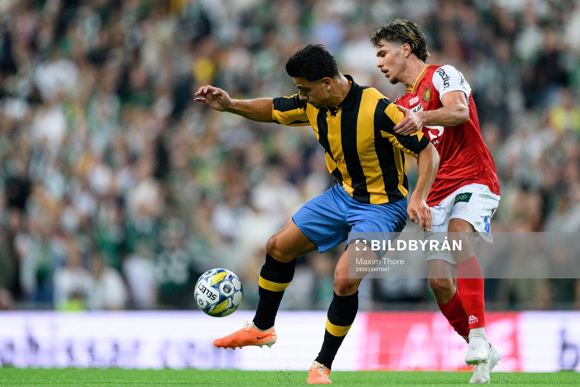 Hammarbys Jusef Erabi och GAISs William Milovanovic