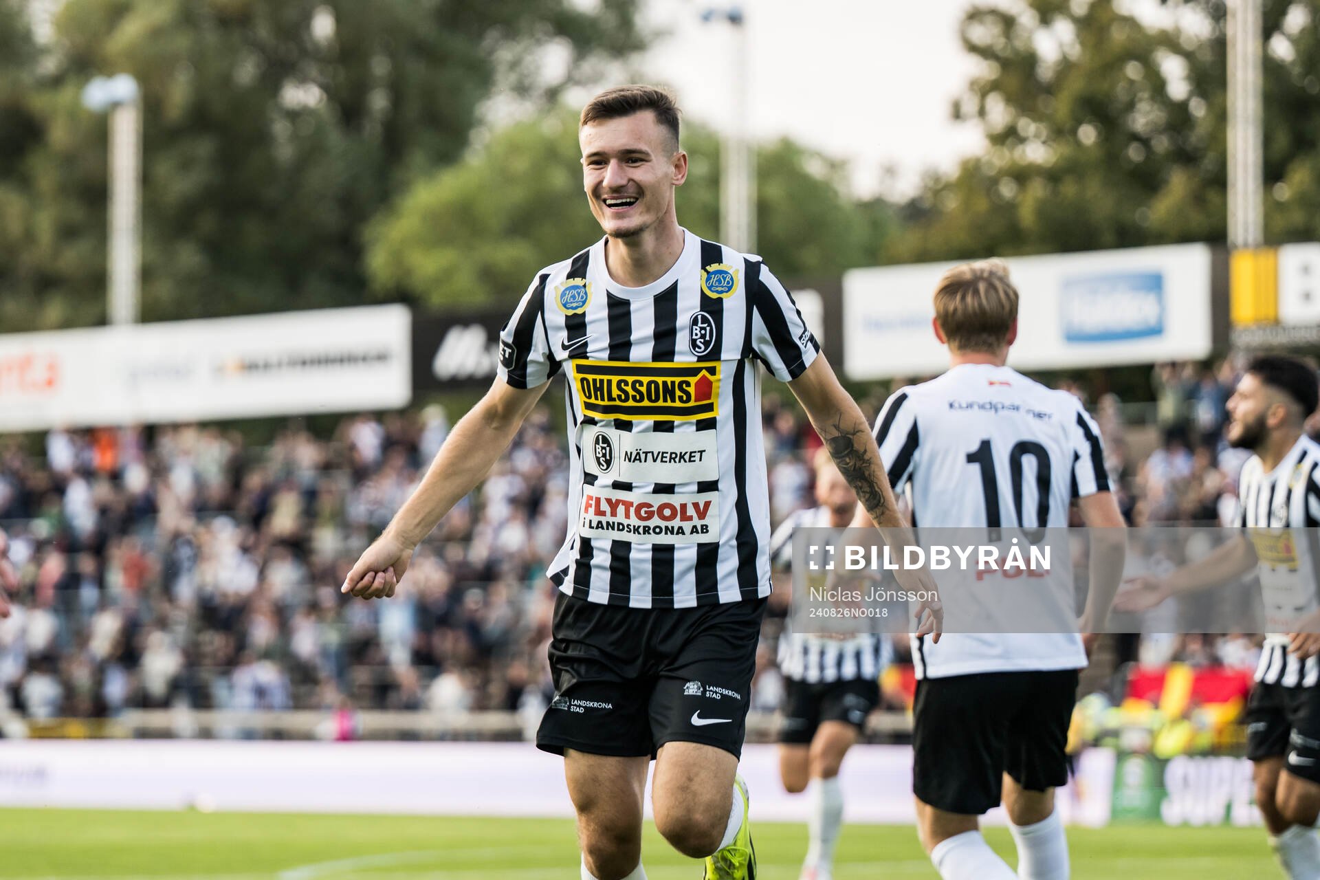 Landskronas Robin Dzabic jublar