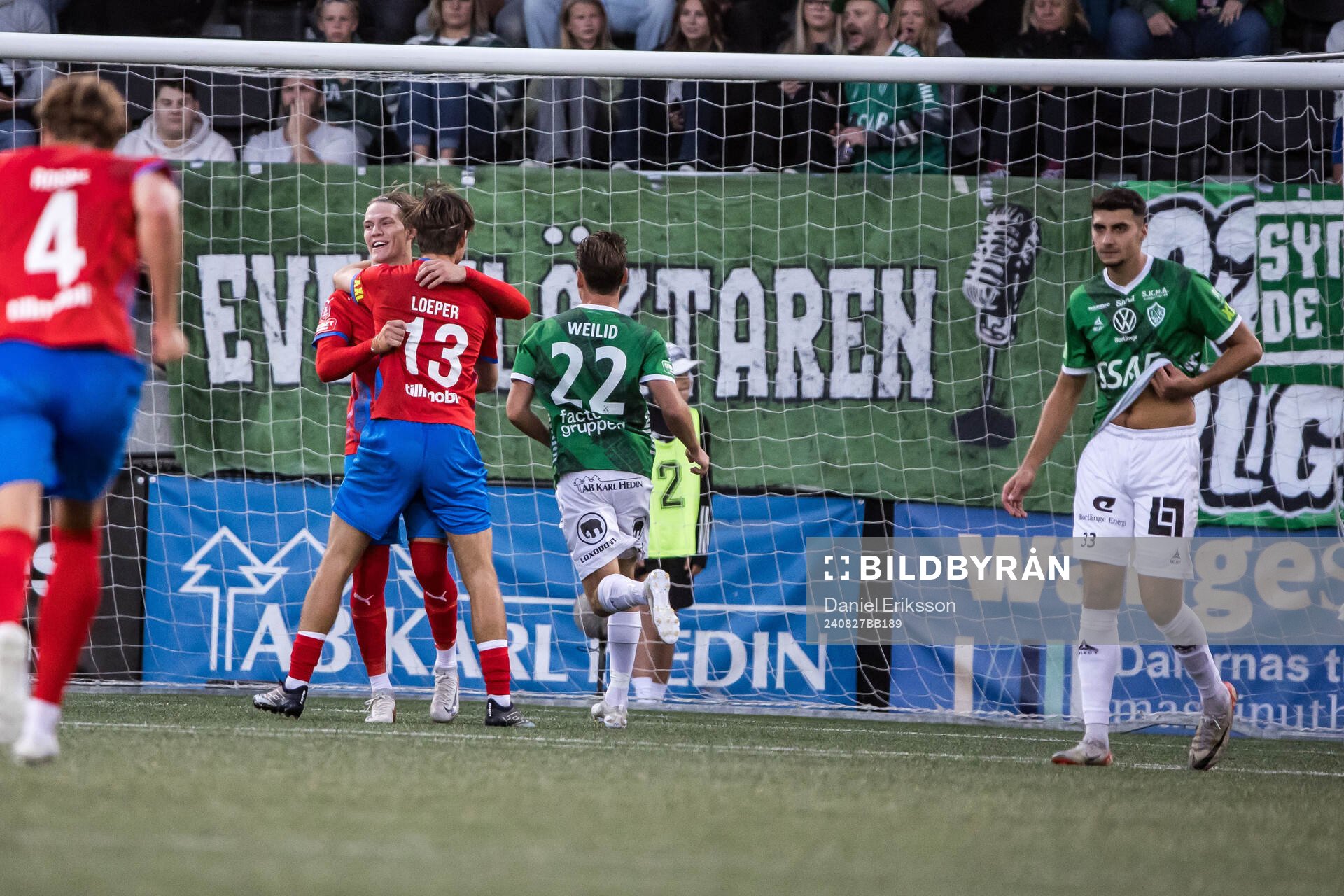 Helsingborgs Taylor Silverholt jublar