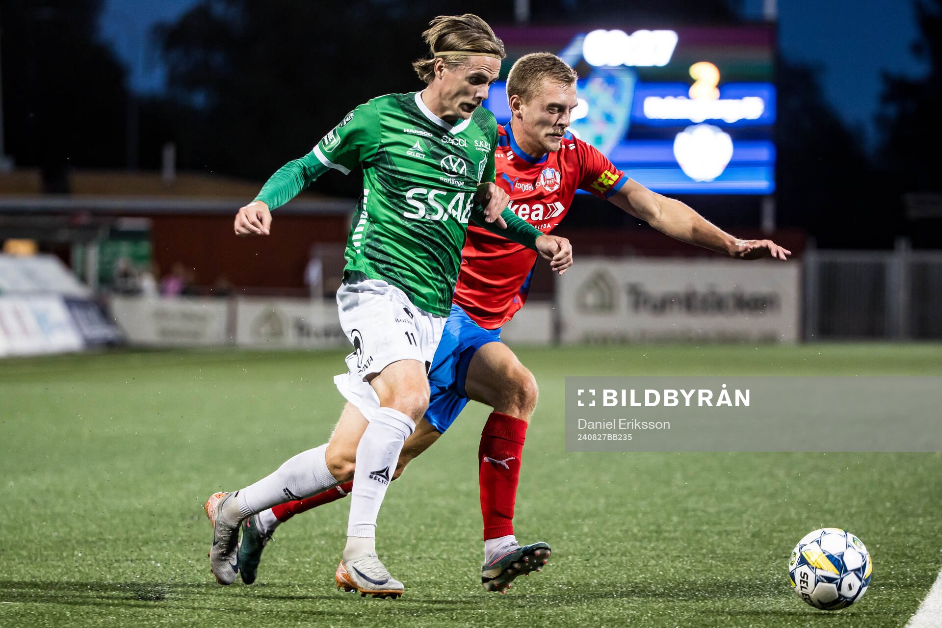 Brages Johan Arvidsson och Helsingborgs Dennis Olsson