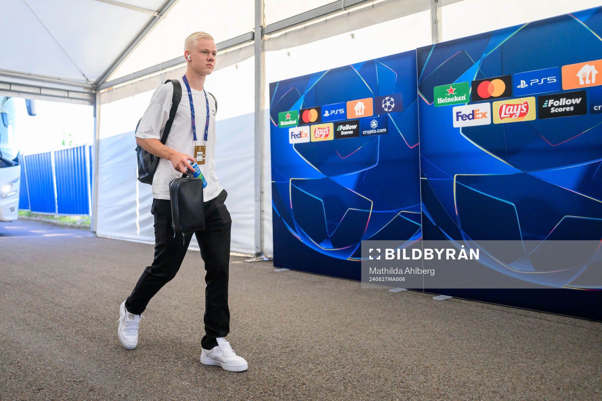 Otto Rosengren of Malmö FF ahead of the UEFA Champions League football match between Sparta Prague and Malmö FF on August 27, 2024 in Prague.