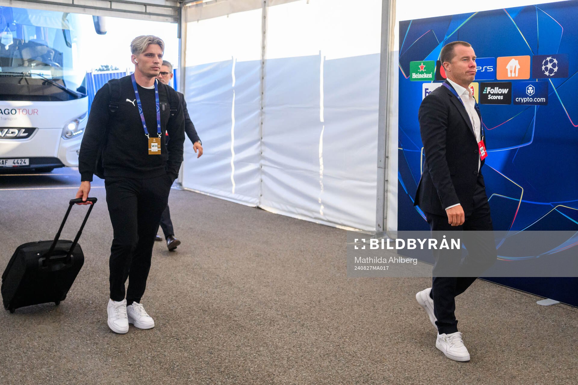 Jens Stryger Larsen and Sports director Daniel Andersson of