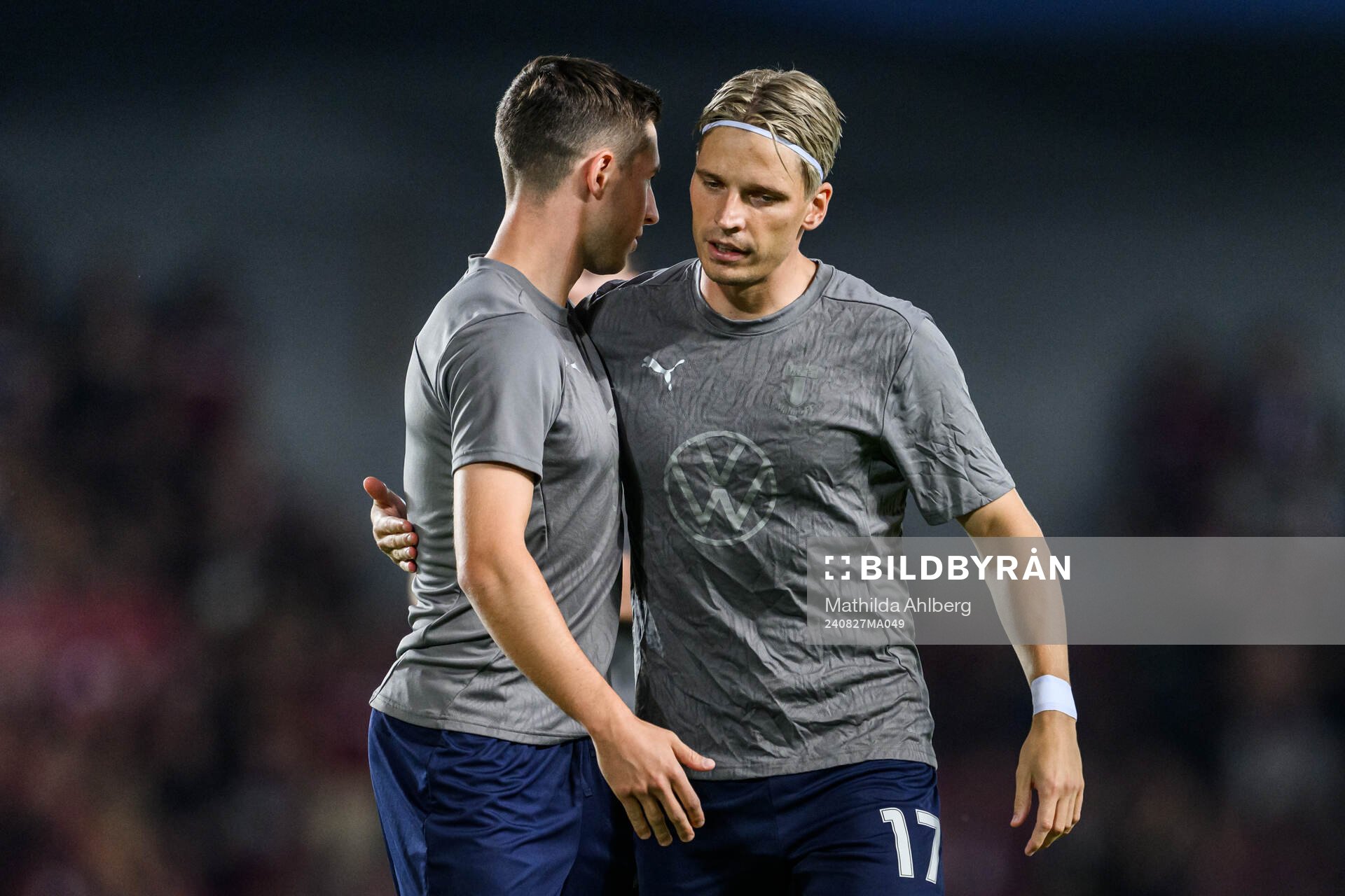 Lasse Berg Johnsen and Jens Stryger Larsen of Malmö FF