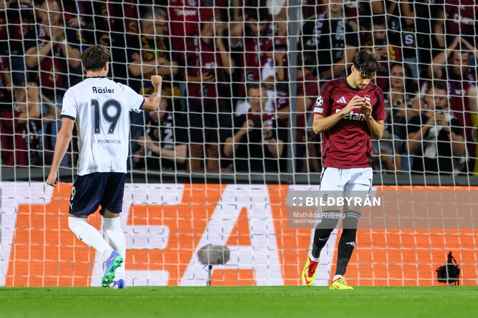 Veljko Birmancevic of Sparta Prag looks dejected