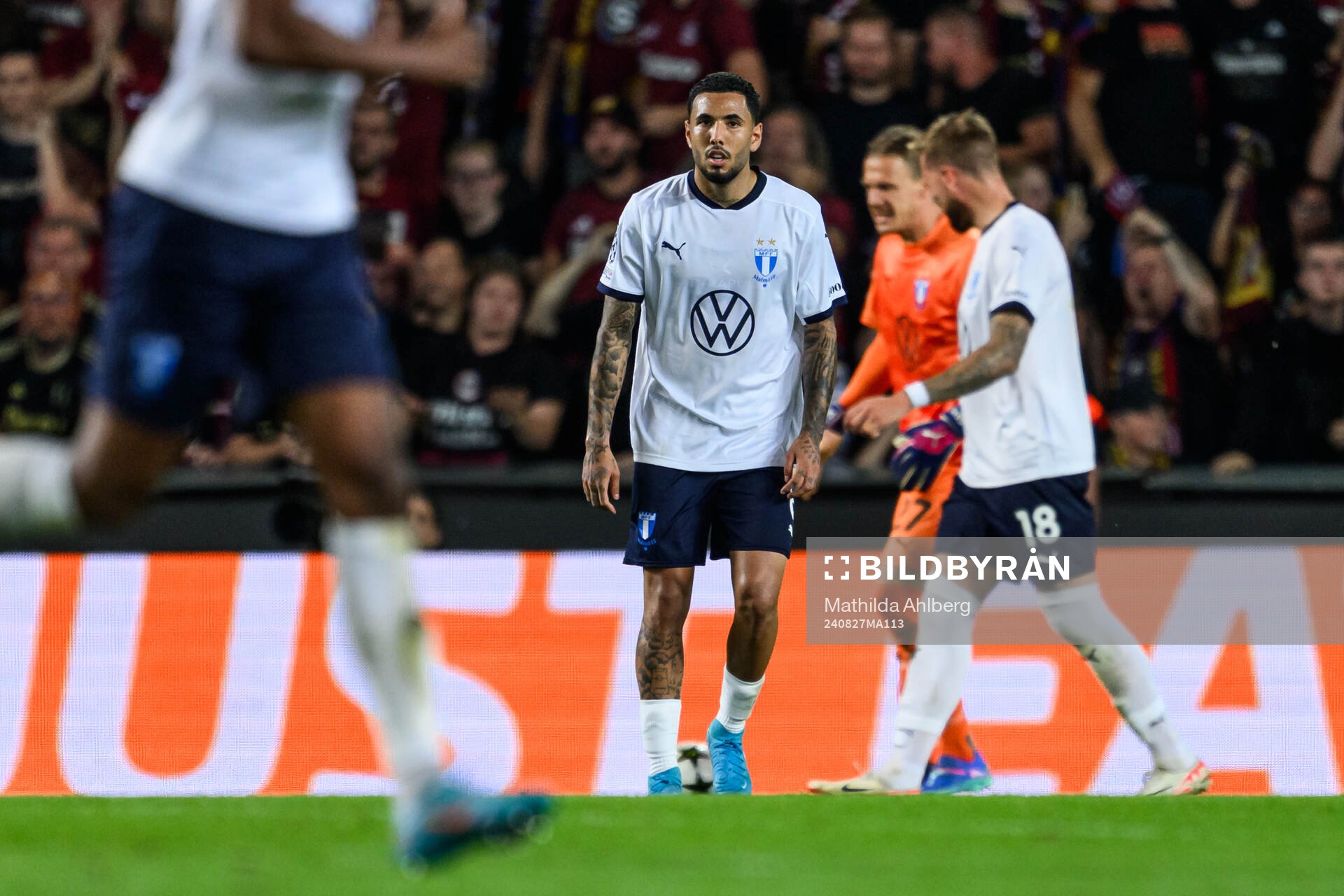 Sergio Pena of Malmö FF looks dejected