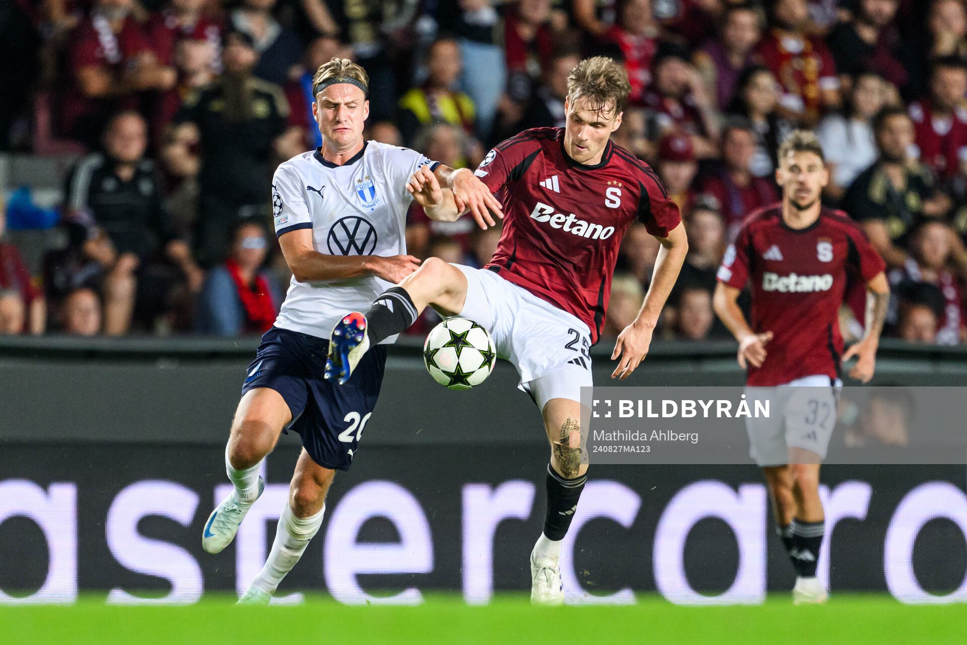 Erik Botheim of Malmö FF and Asger Sørensen of Sparta