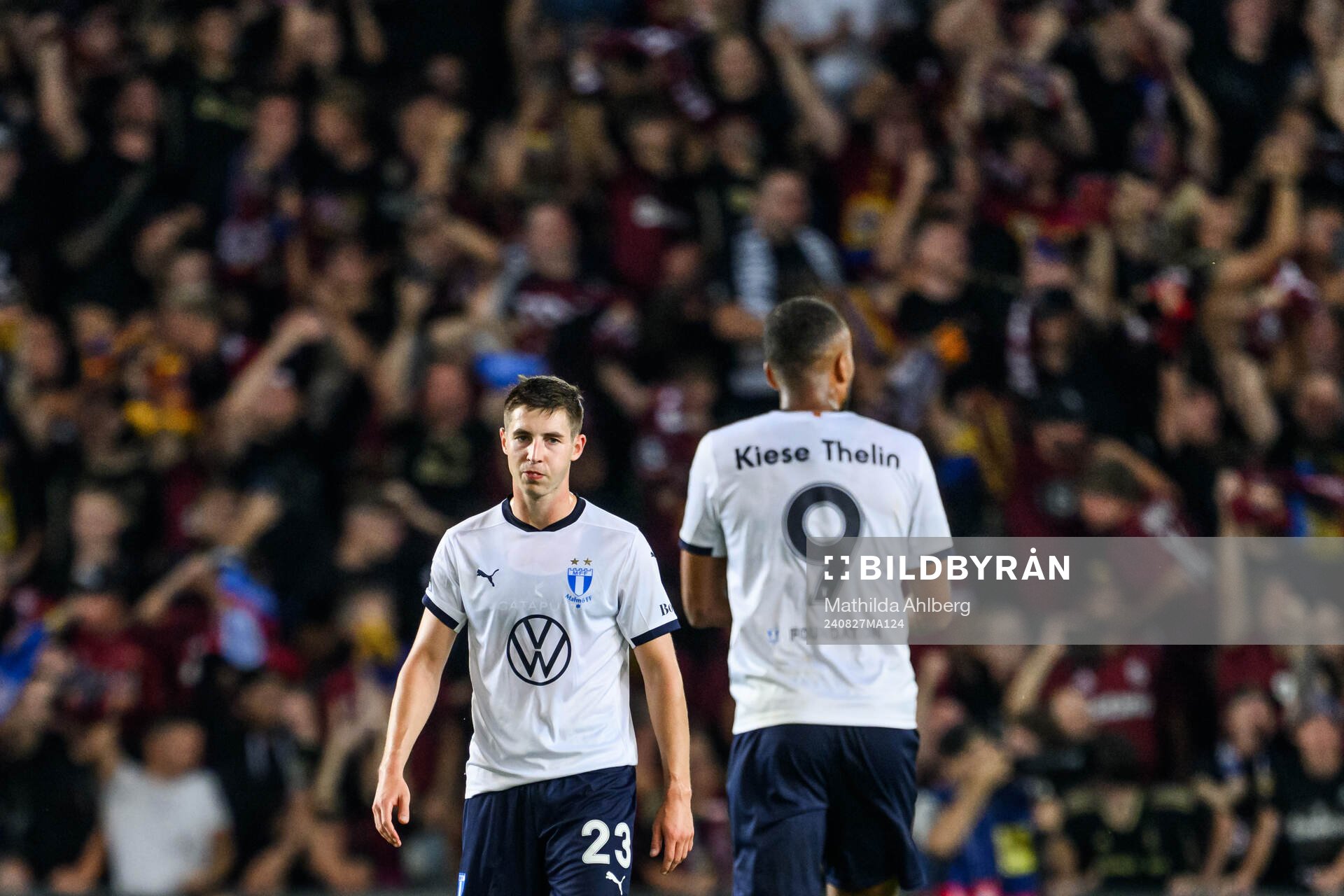 Lasse Berg Johnsen of Malmö FF looks dejected