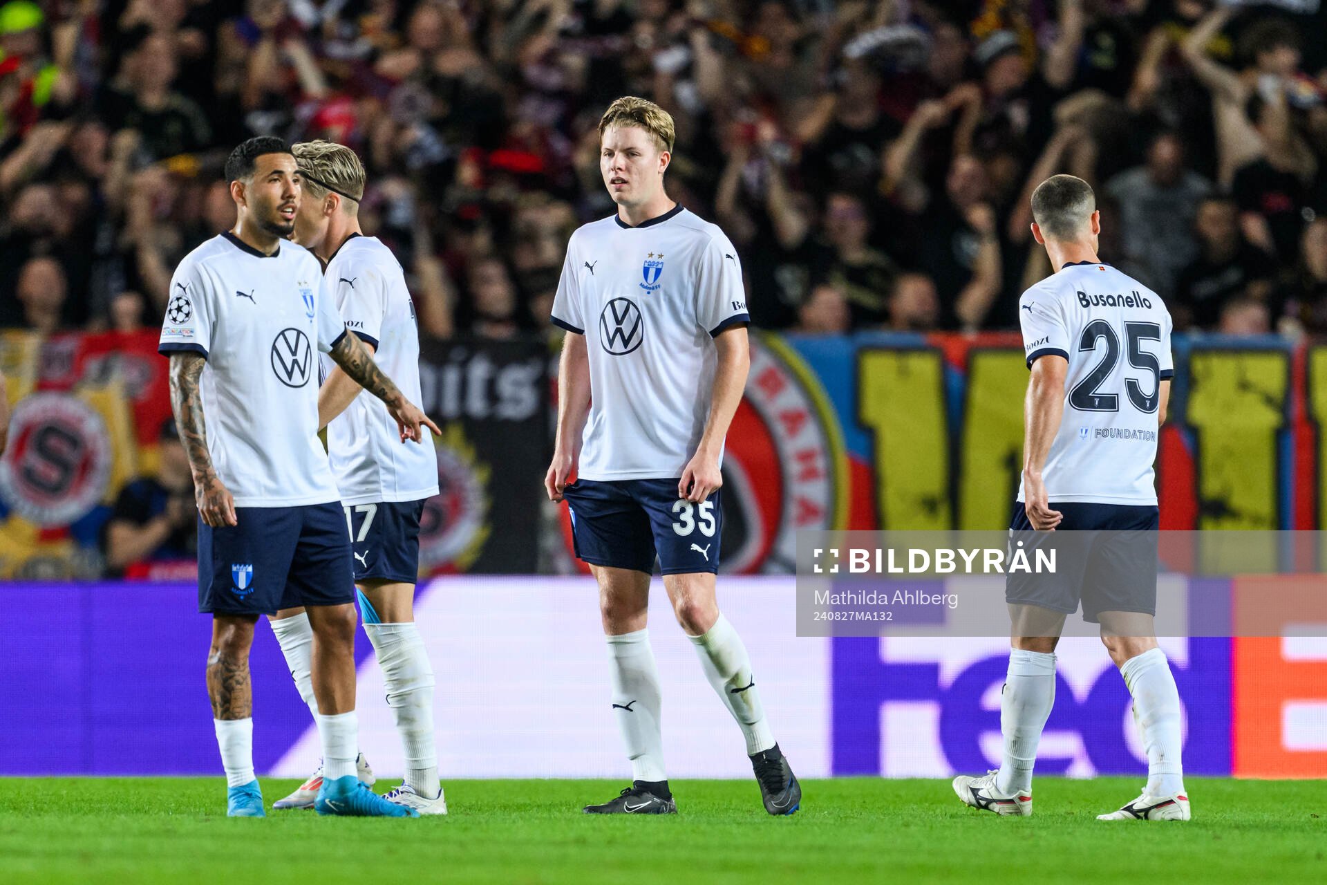 Nils Zätterström of Malmö FF looks dejected