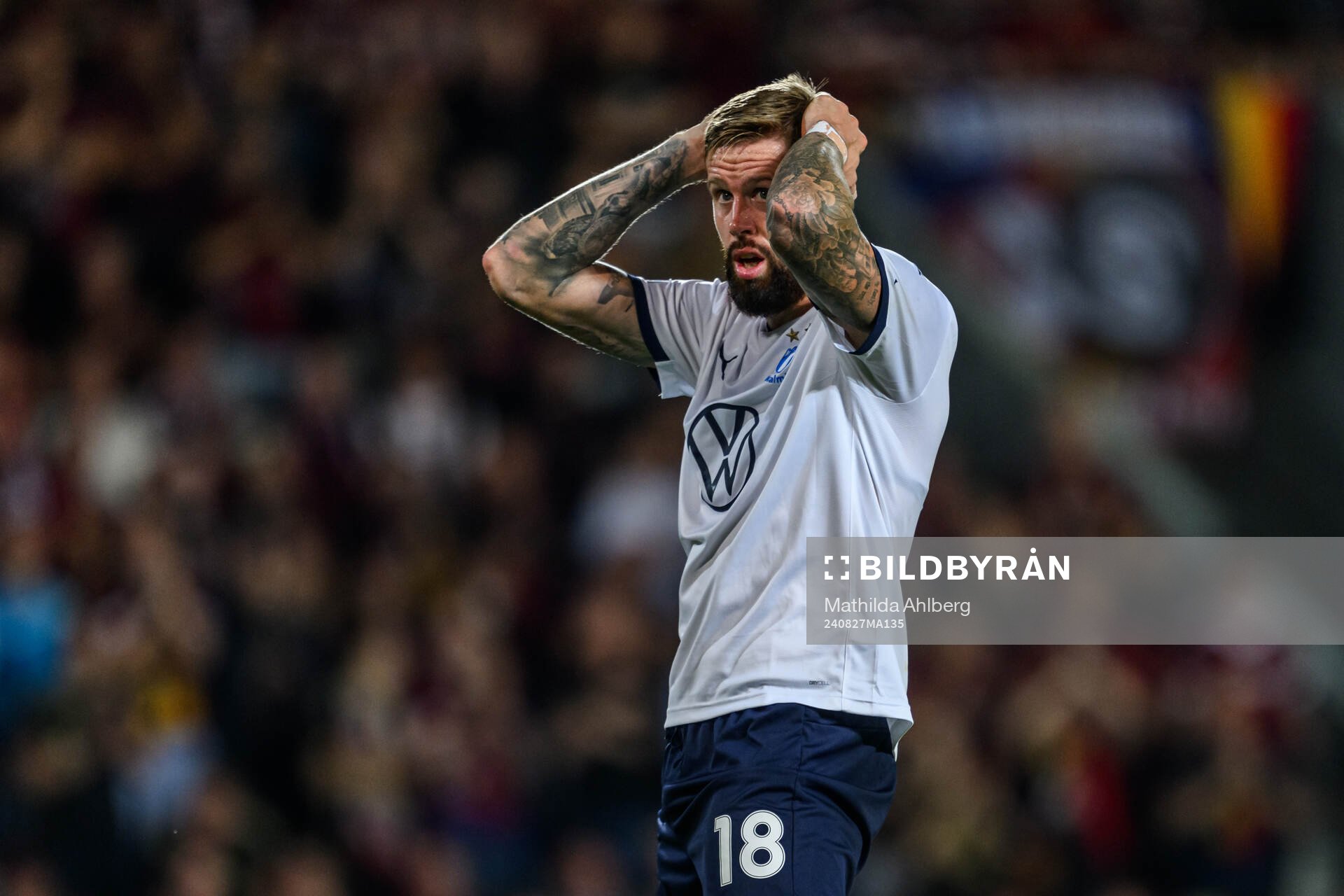 Pontus Jansson of Malmö FF looks dejected