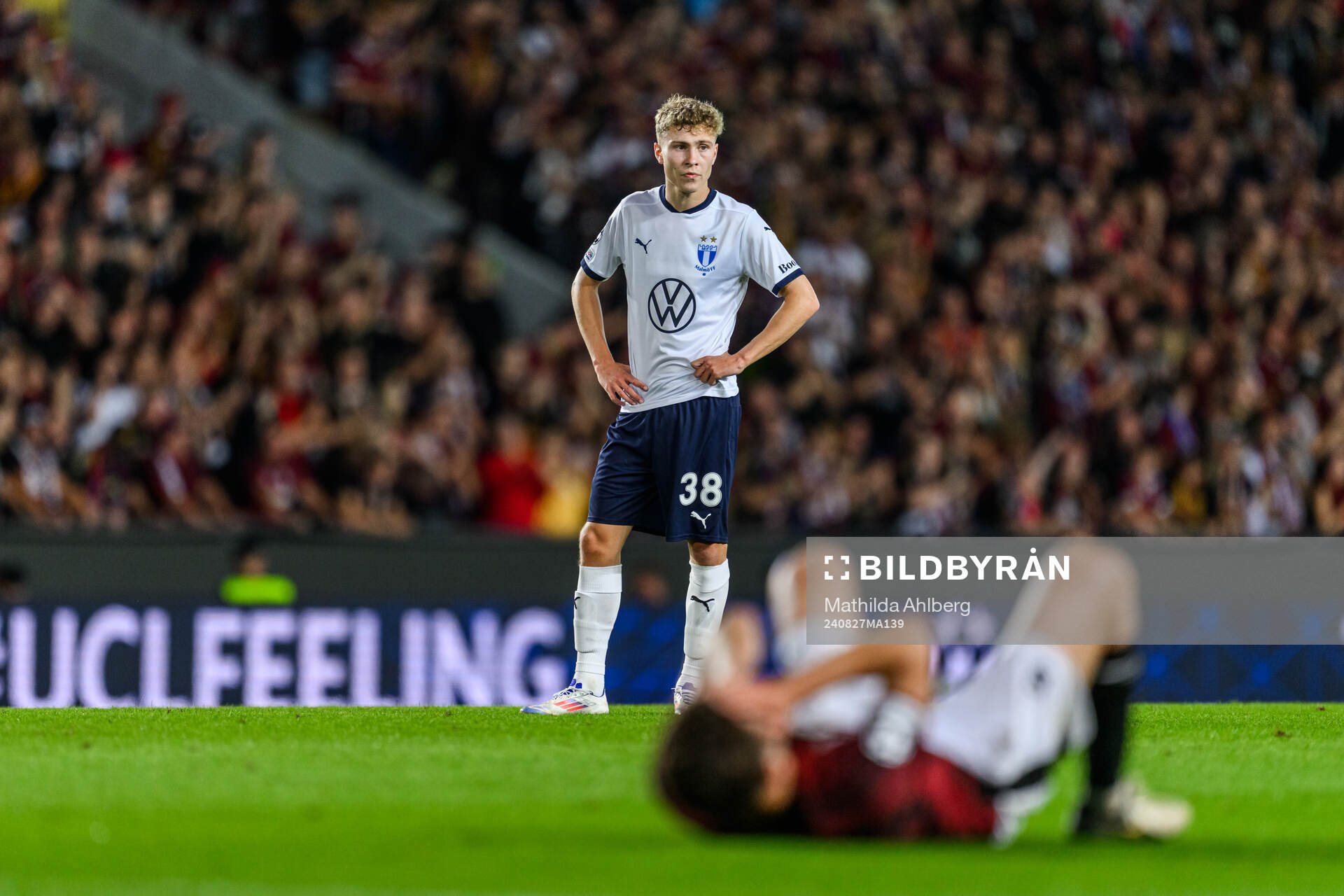 Hugo Bolin of Malmö FF looks dejected