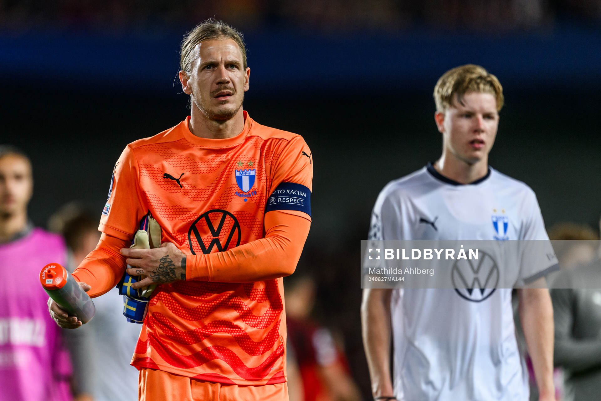 goalkeeper Johan Dahlin of Malmö FF looks dejected