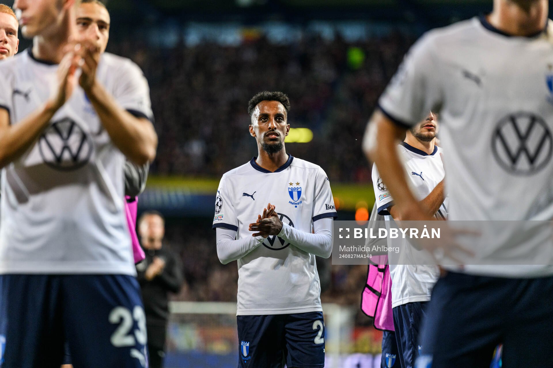 Taha Ali of Malmö FF looks dejected