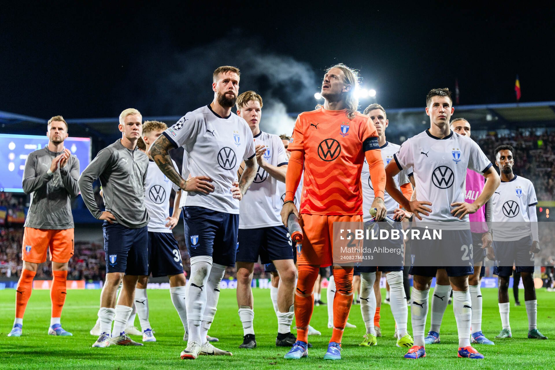 Players of Malmö FF looks dejected