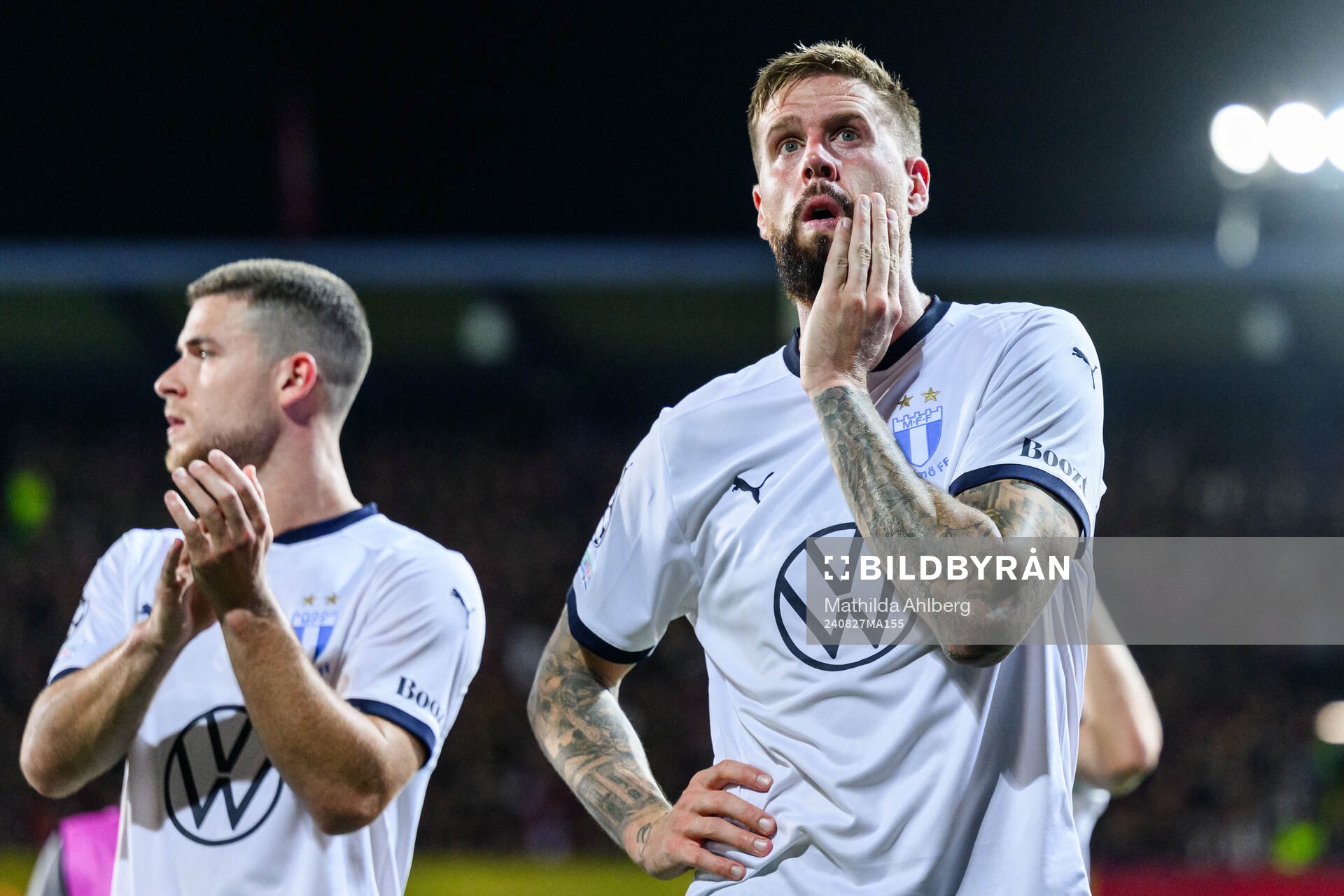 Pontus Jansson of Malmö FF looks dejected