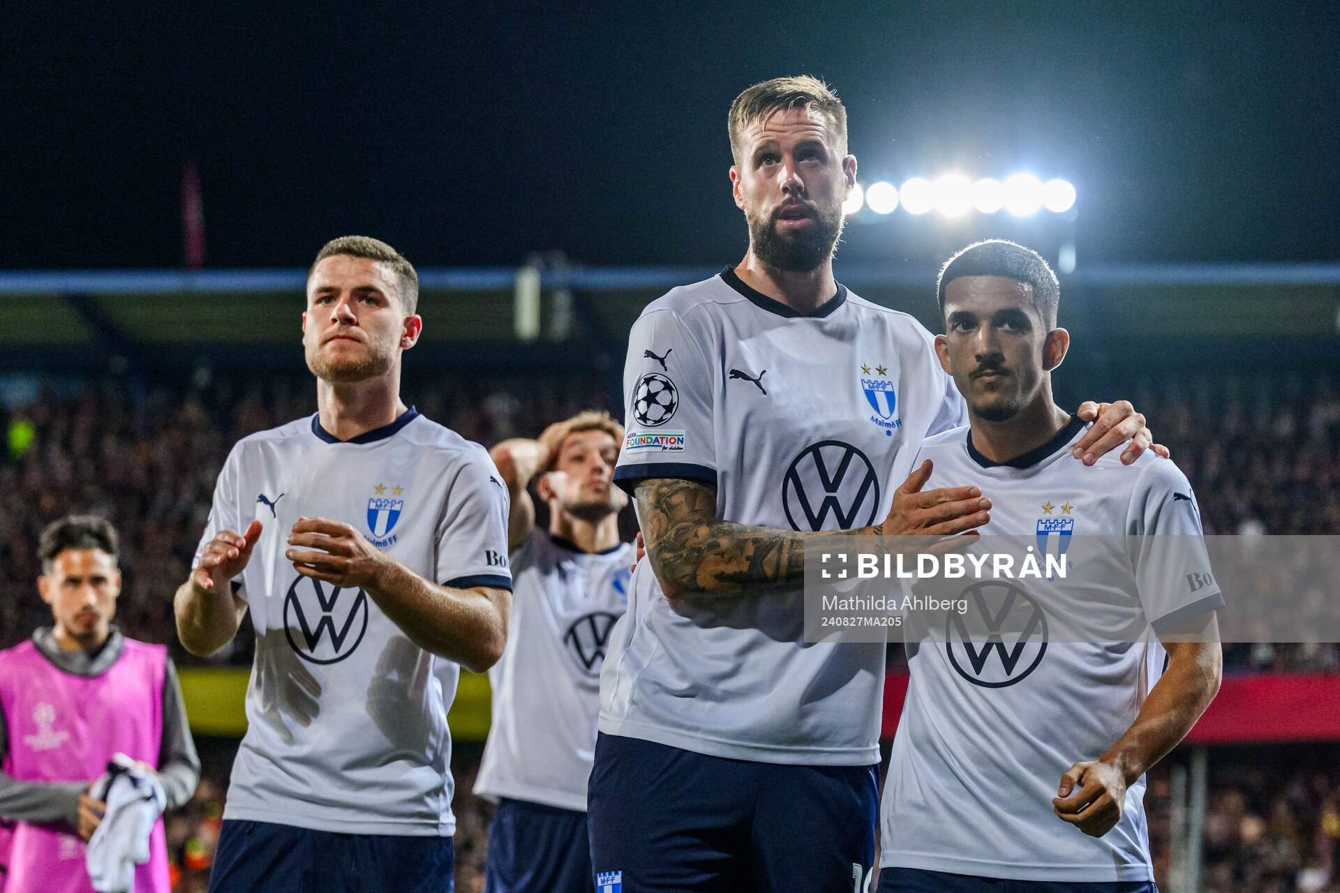 Pontus Jansson and Zakaria Loukili of Malmö FF looks