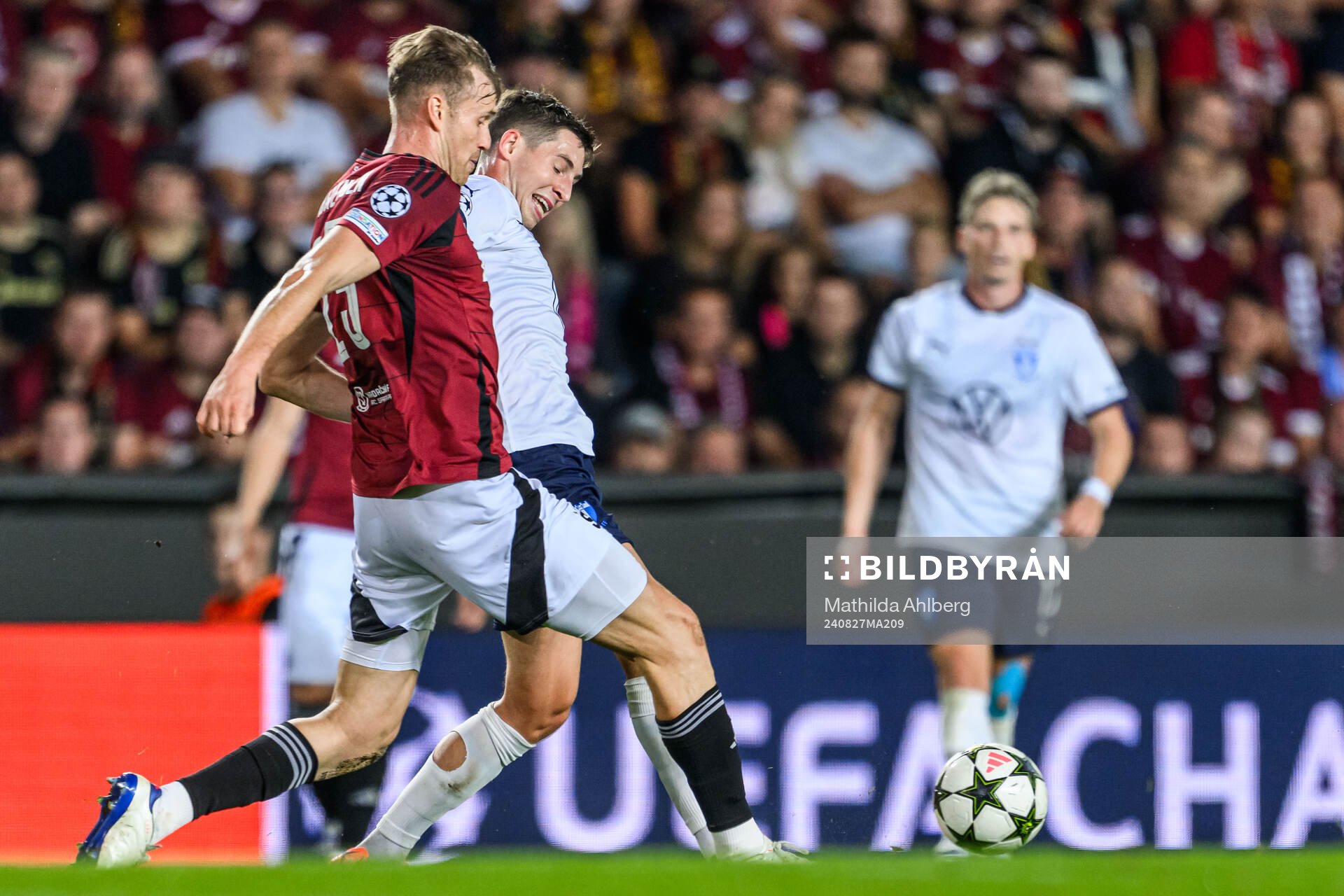 Asger Sørensen of Sparta Prag and Lasse Berg Johnsen of