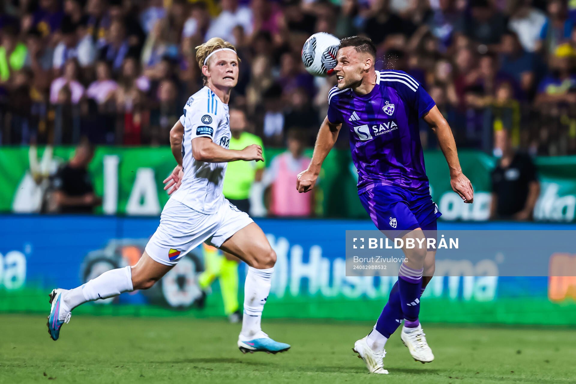 Miro Tenho of Djurgården and Niko Grlie of Maribor