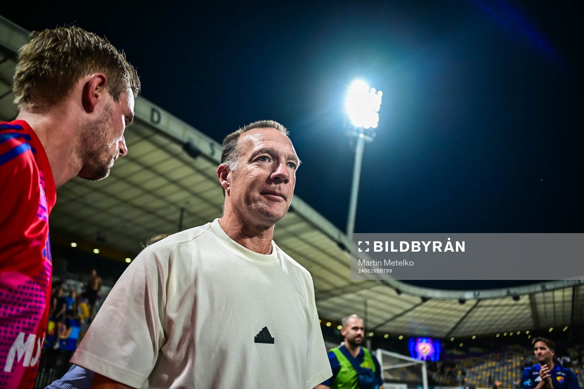 Goalkeeper Jacob Rinne and head coach Kim Bergstrand of