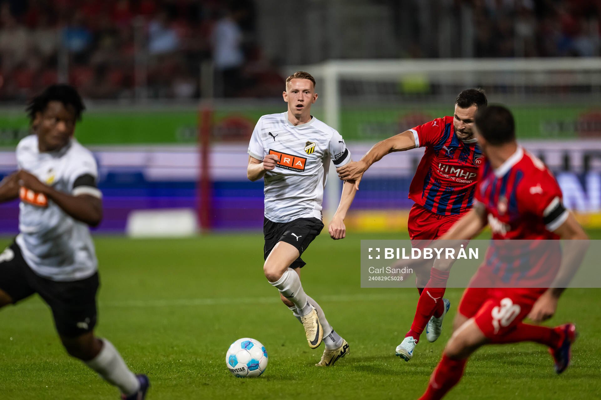 Jeremy Agbonifo of Häcken during the UEFA Conference League play-off match between Heidenheim and Häcken on August 29, 2024 in Heidenheim. 