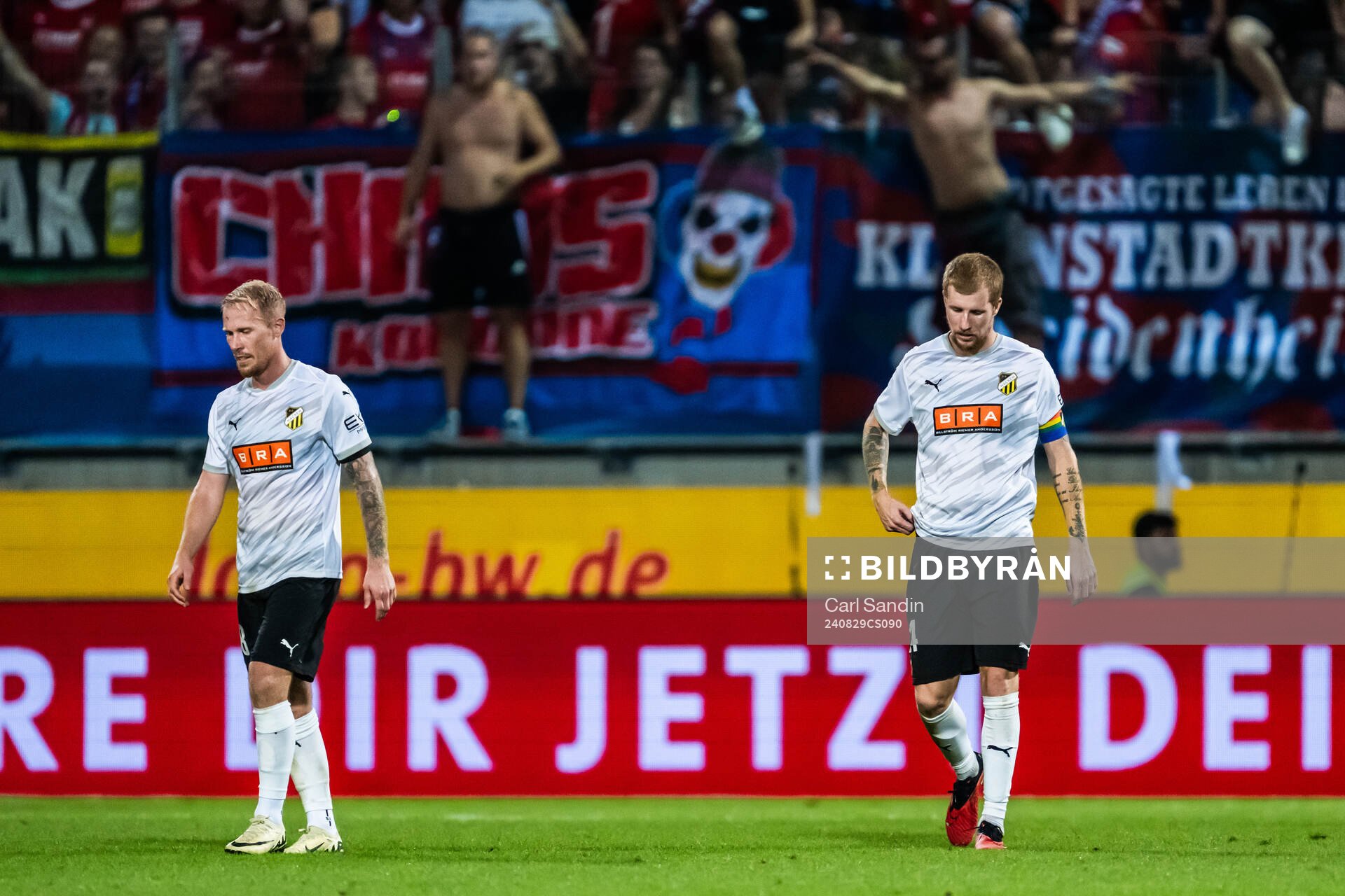 Mikkel Rygaard Jensen and Simon Gustafson of Häcken look