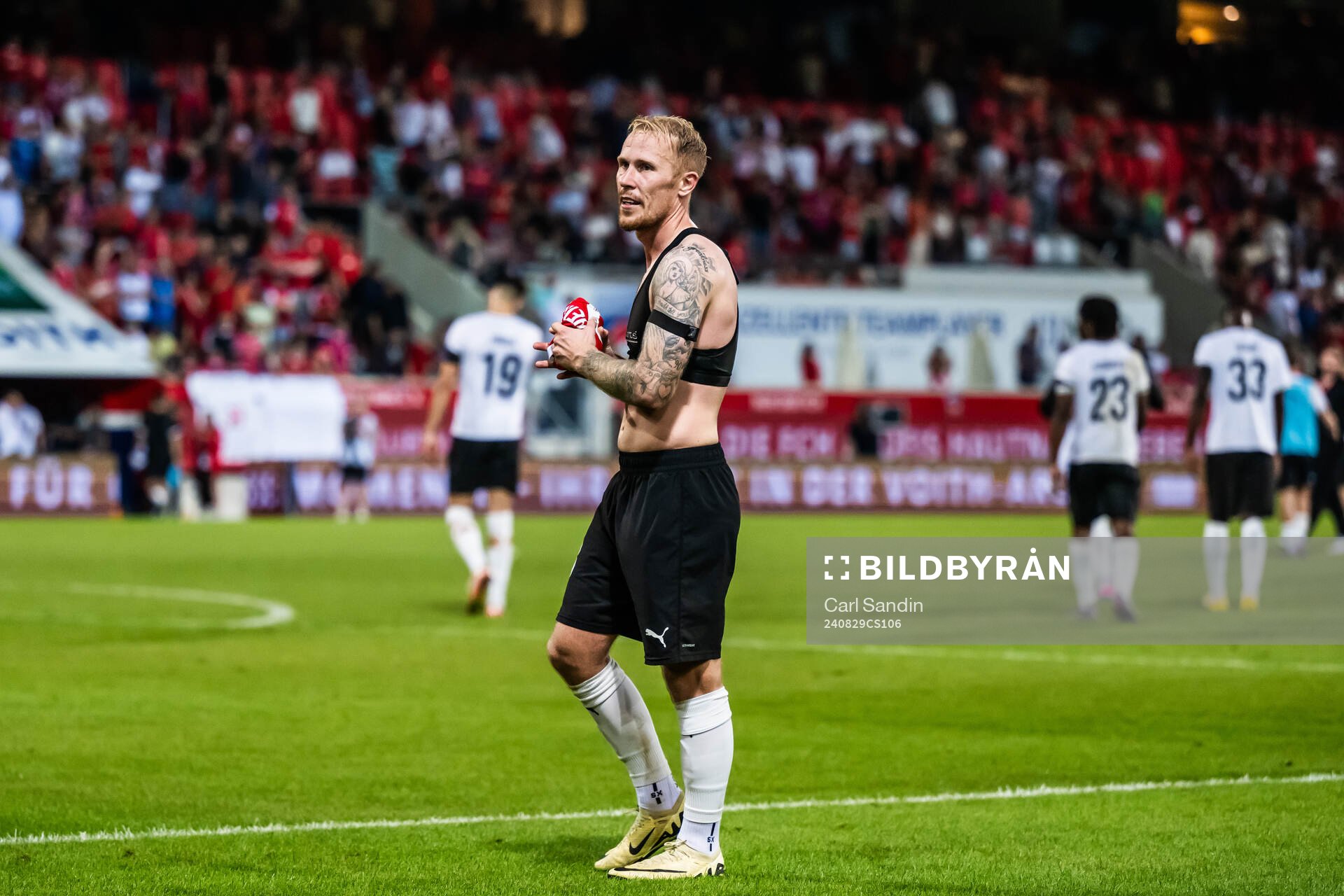 Mikkel Rygaard Jensen of Häcken after the UEFA Conference League play-off match between Heidenheim and Häcken on August 29, 2024 in Heidenheim.