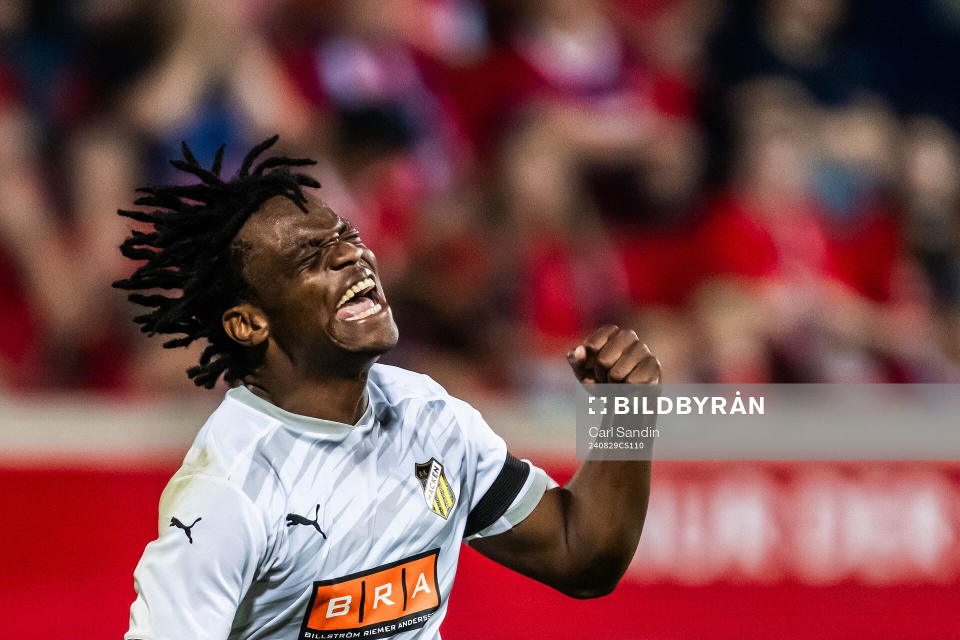 Jeremy Agbonifo of Häcken celebrates the 1-2 goal
