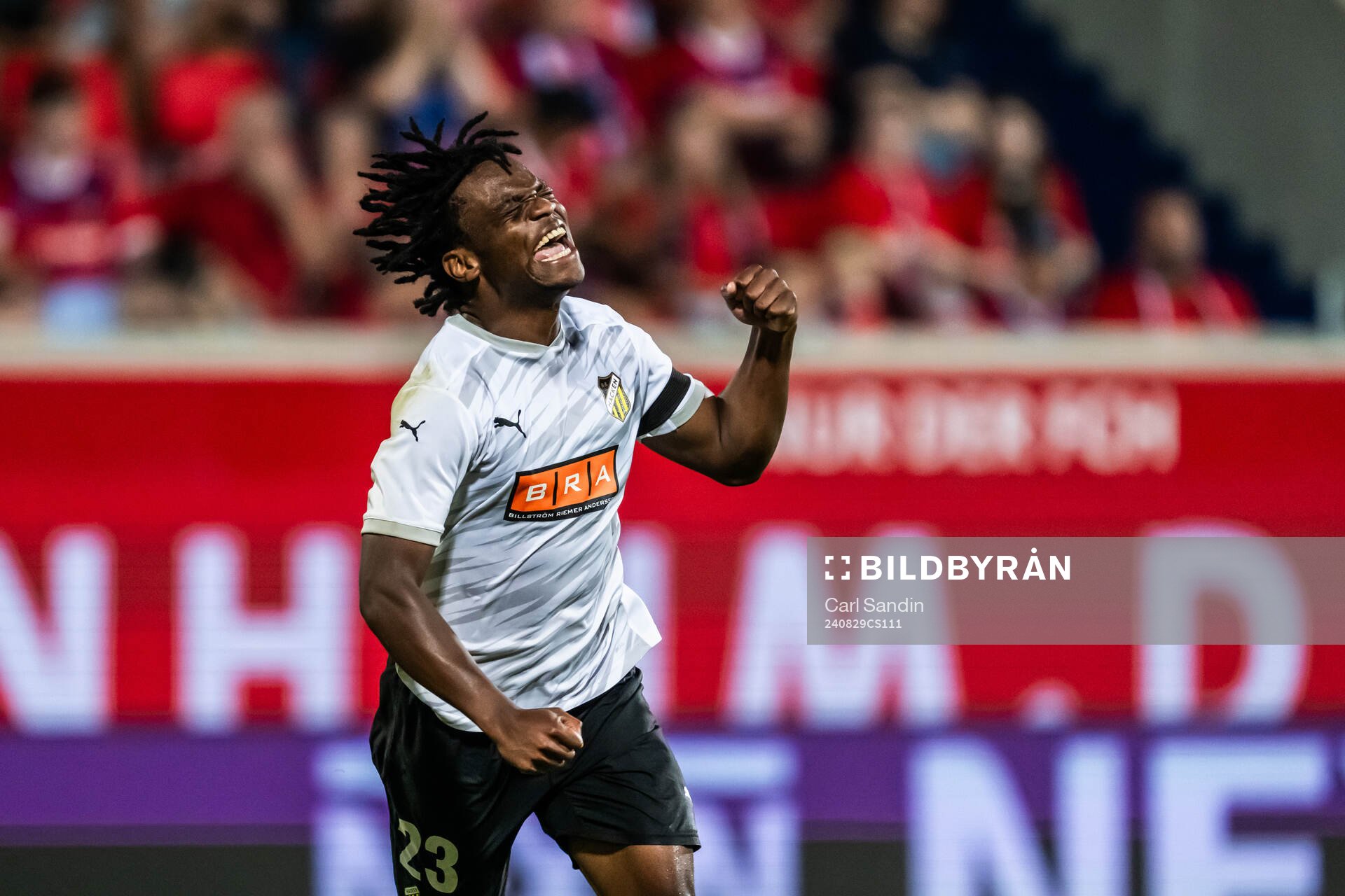 Jeremy Agbonifo of Häcken celebrates the 1-2 goal