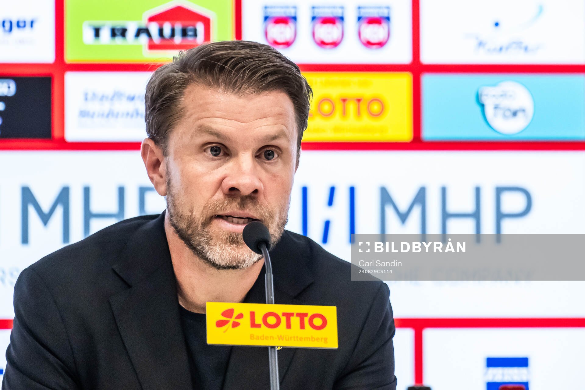 Head coach Pål Arne Johansen of Häcken at a press