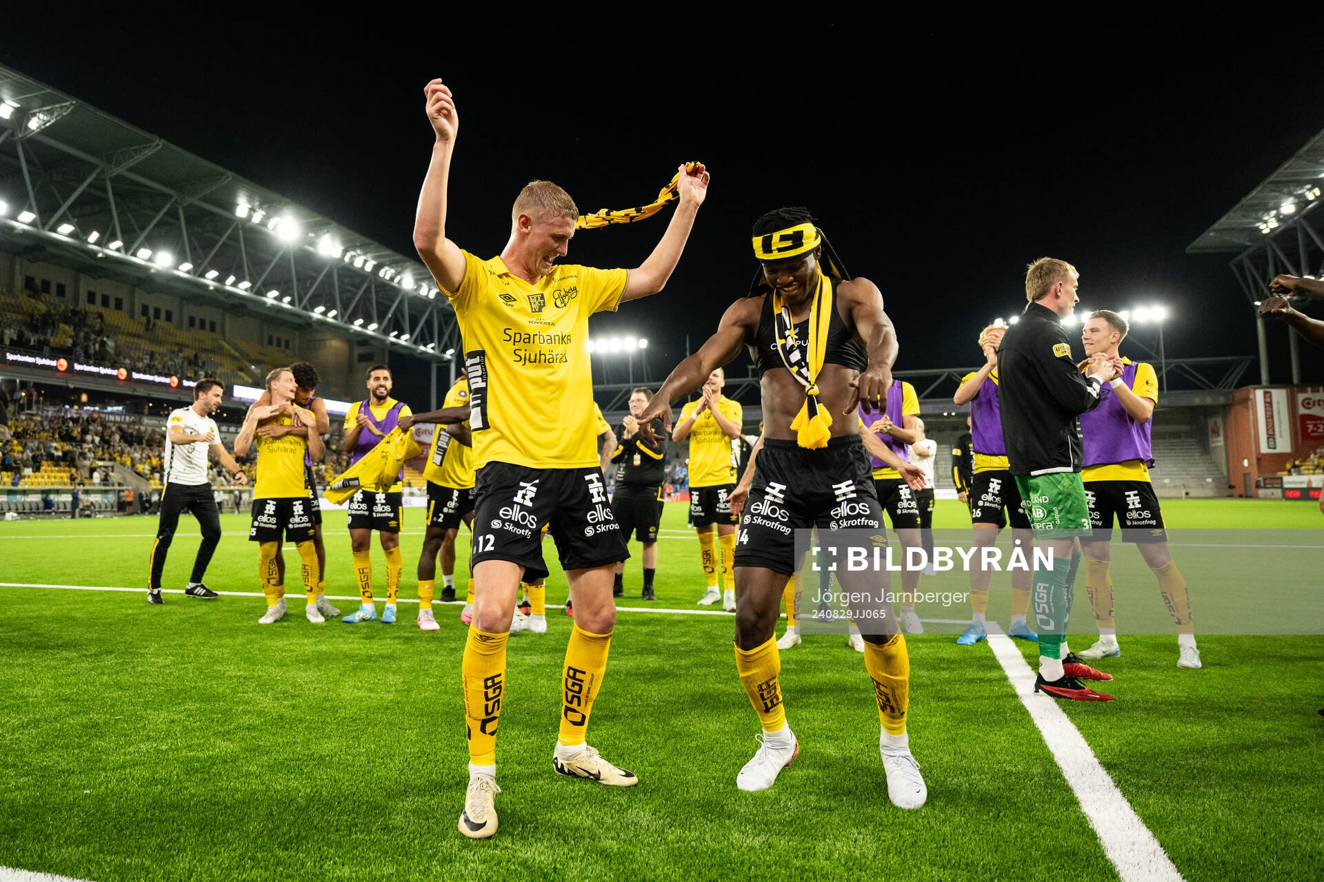 Emil Holten and Jalal Abdullai of Elfsborg celebrate