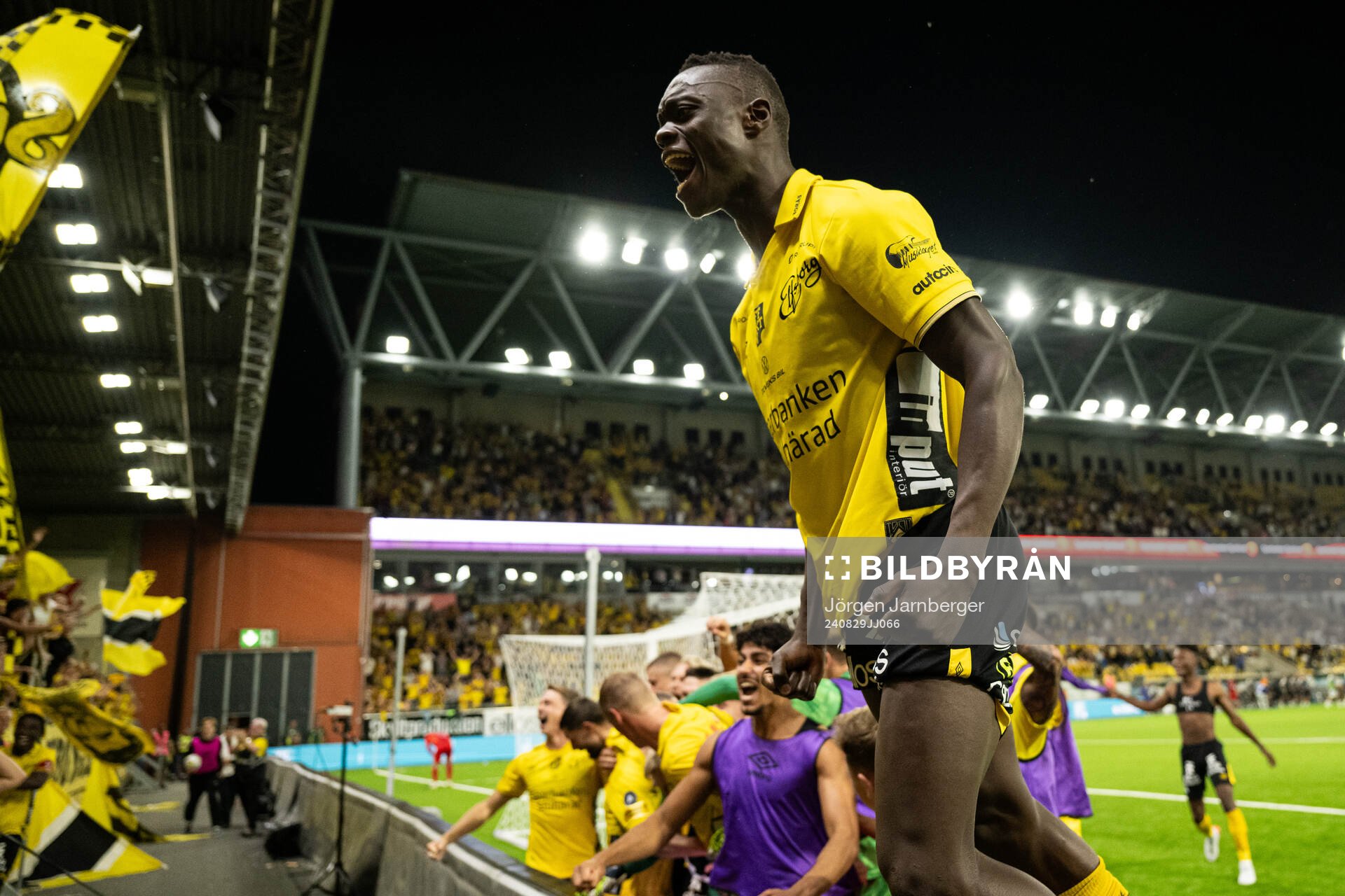 Timothy Noor Ouma of Elfsborg celebrate
