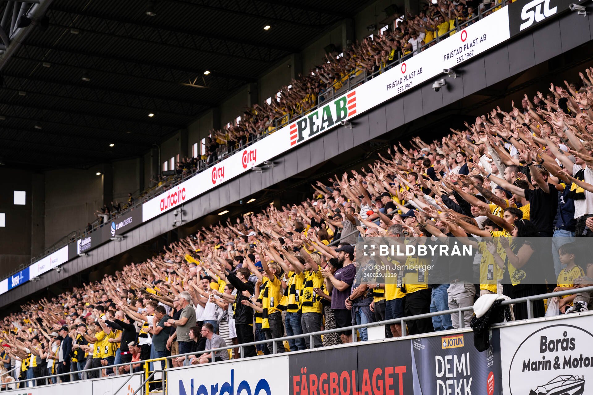 Spectators in the stands