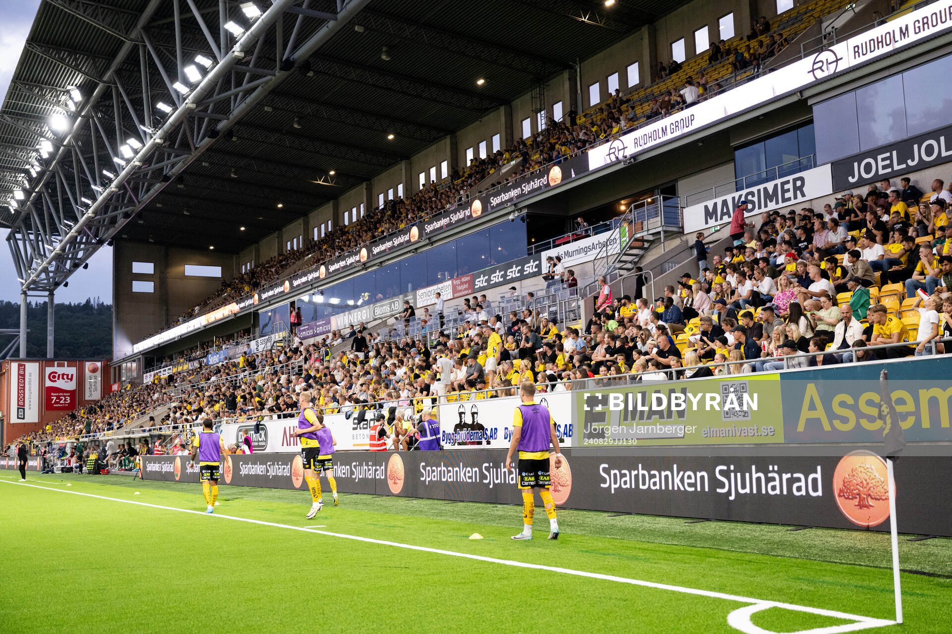 Spectators in the stands