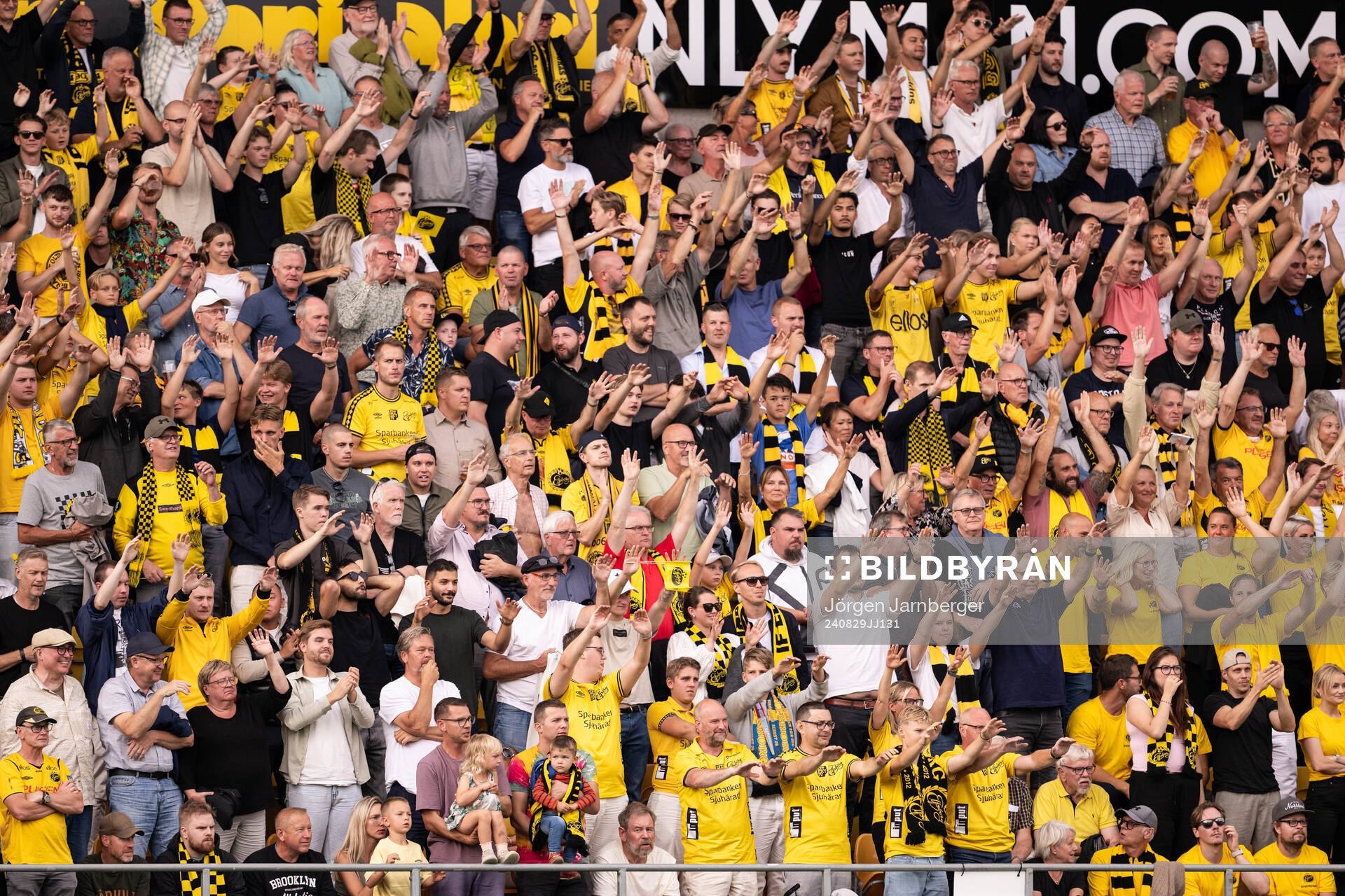 Spectators in the stands