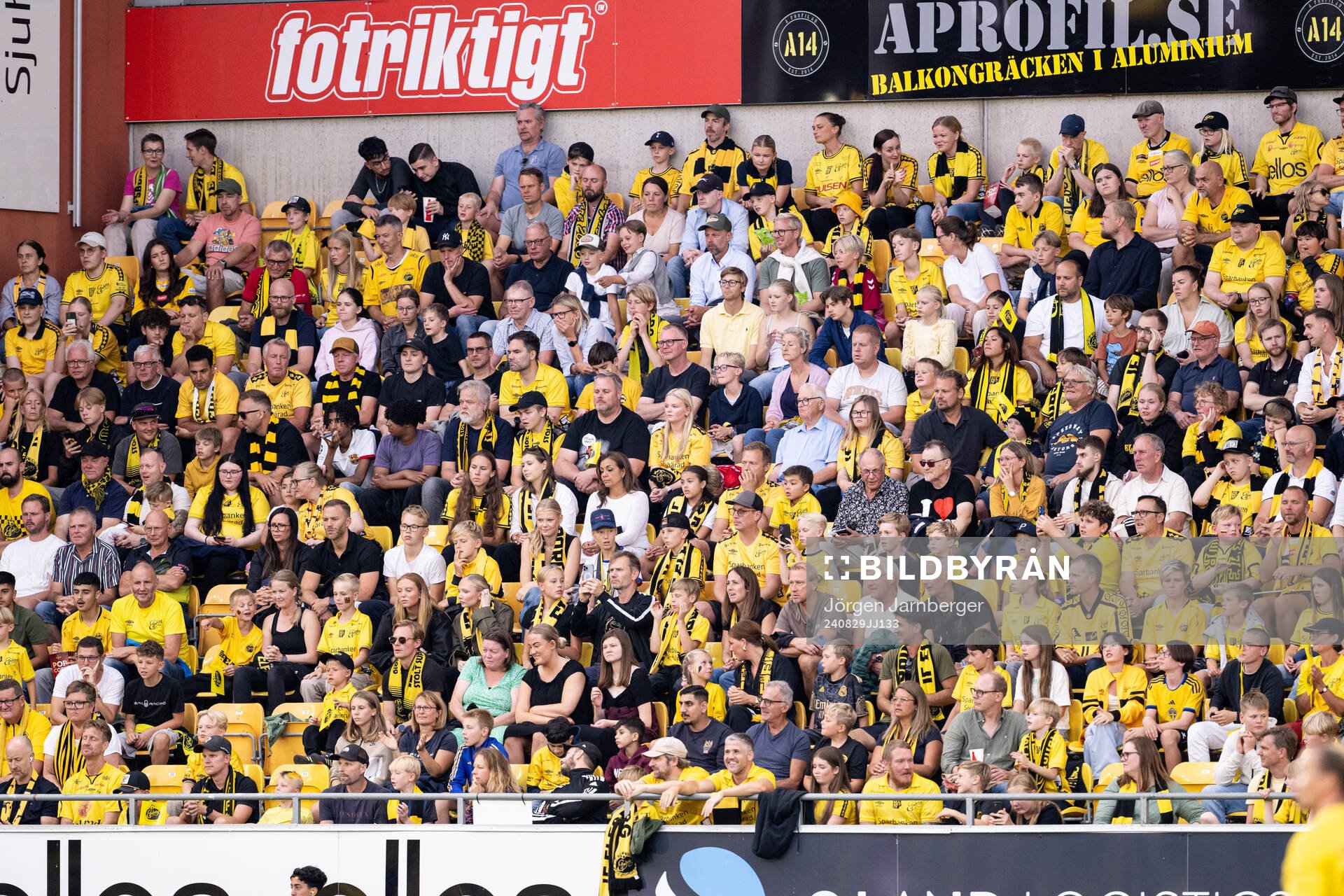 Spectators in the stands