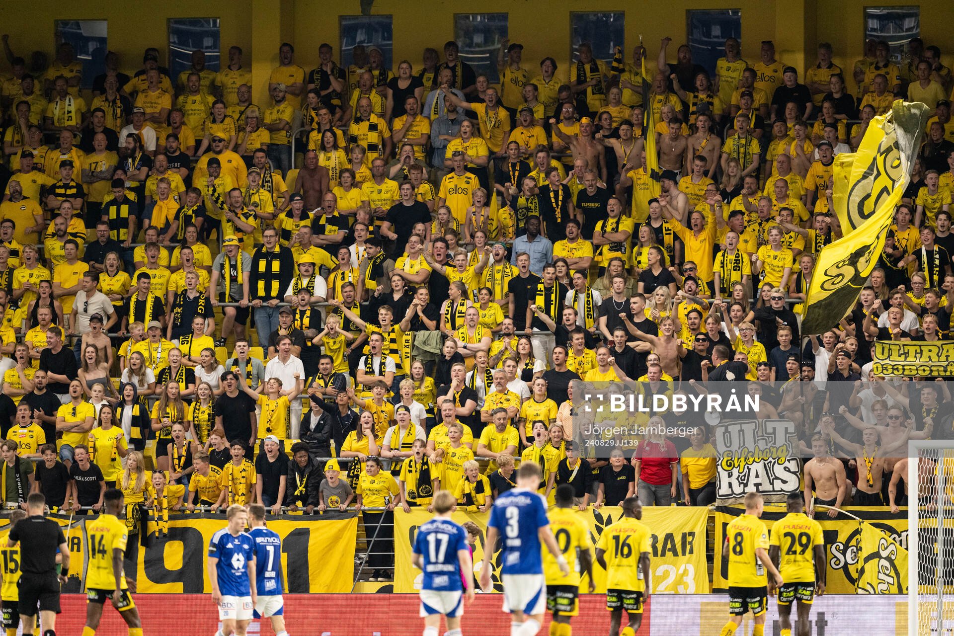 Spectators in the stand
