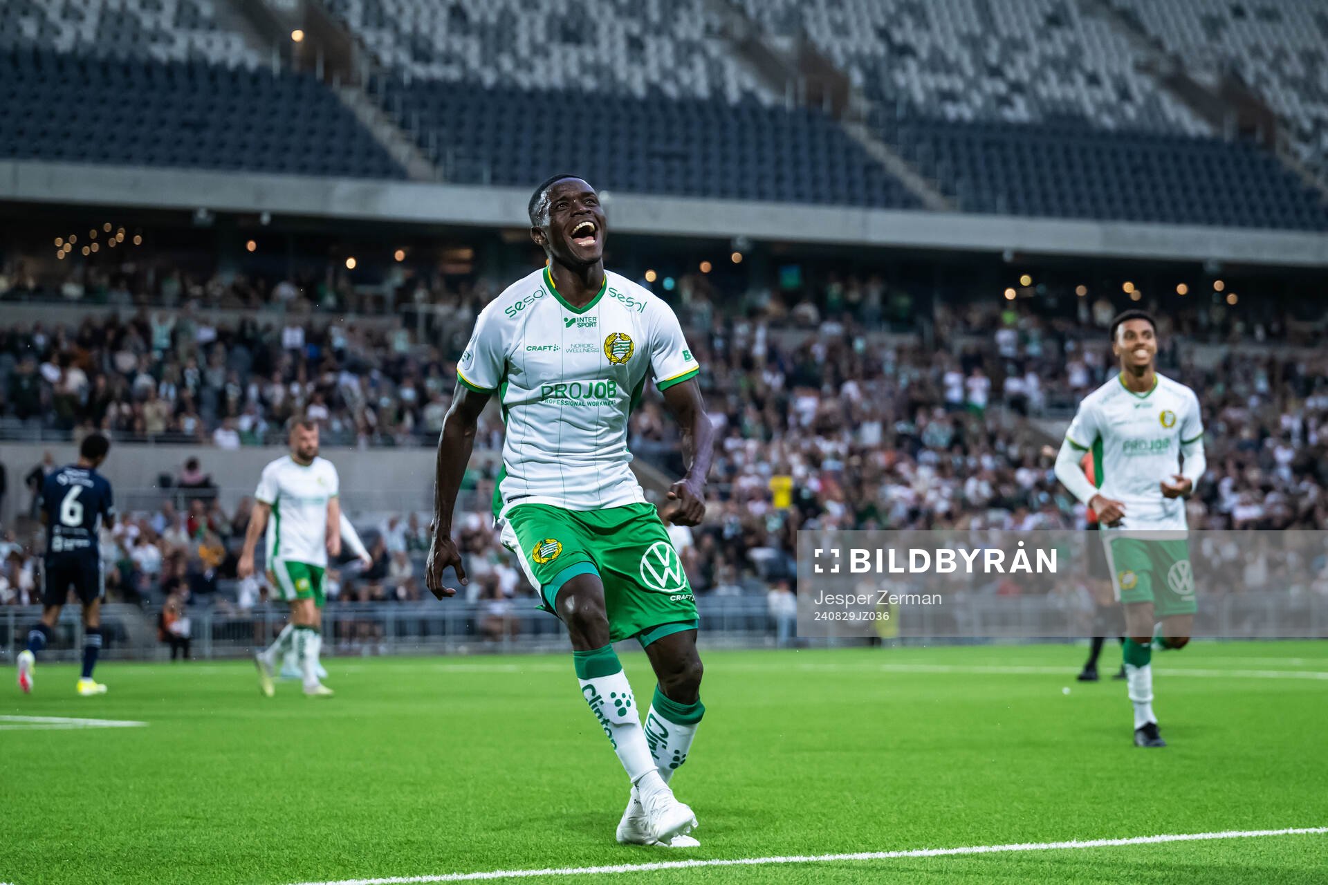 Hammarbys Ibrahima Breze Fofana jublar