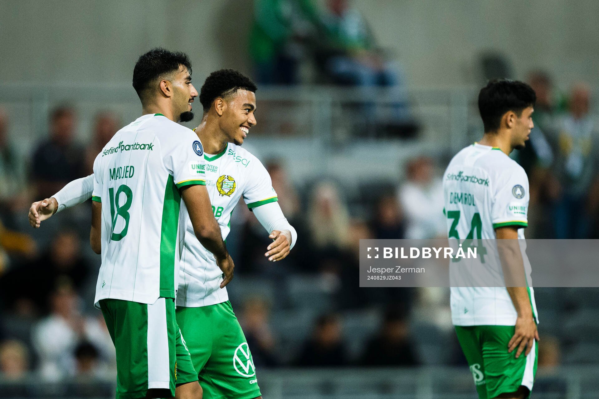 Hammarbys Montader Madjed och Sebastian Clemmensen jublar
