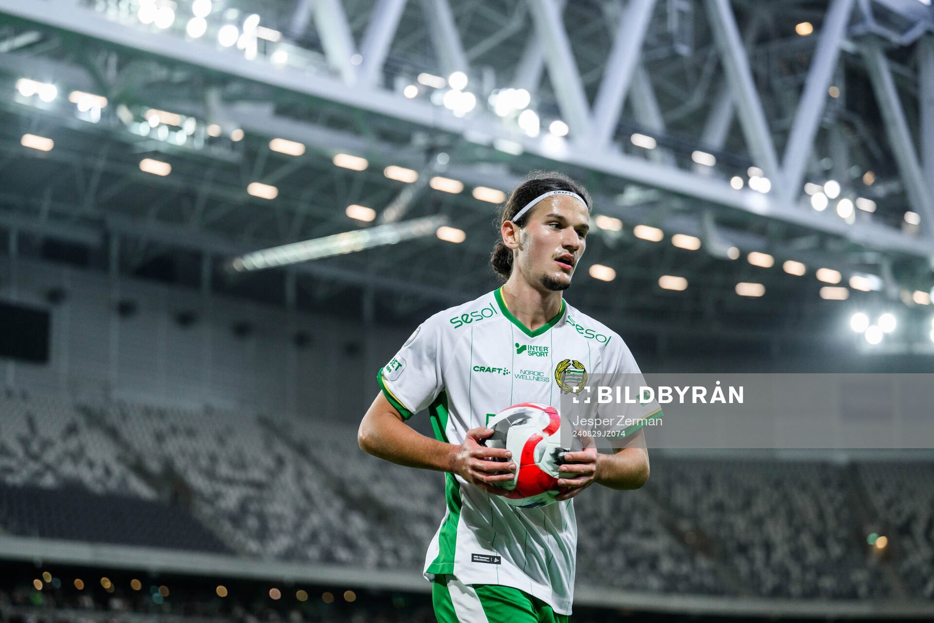 Hammarbys Gent Elezaj under fotbollsmatchen i Svenska Cupen mellan IFK Stocksund och Hammarby den 29 augusti 2024 i Stockholm. 