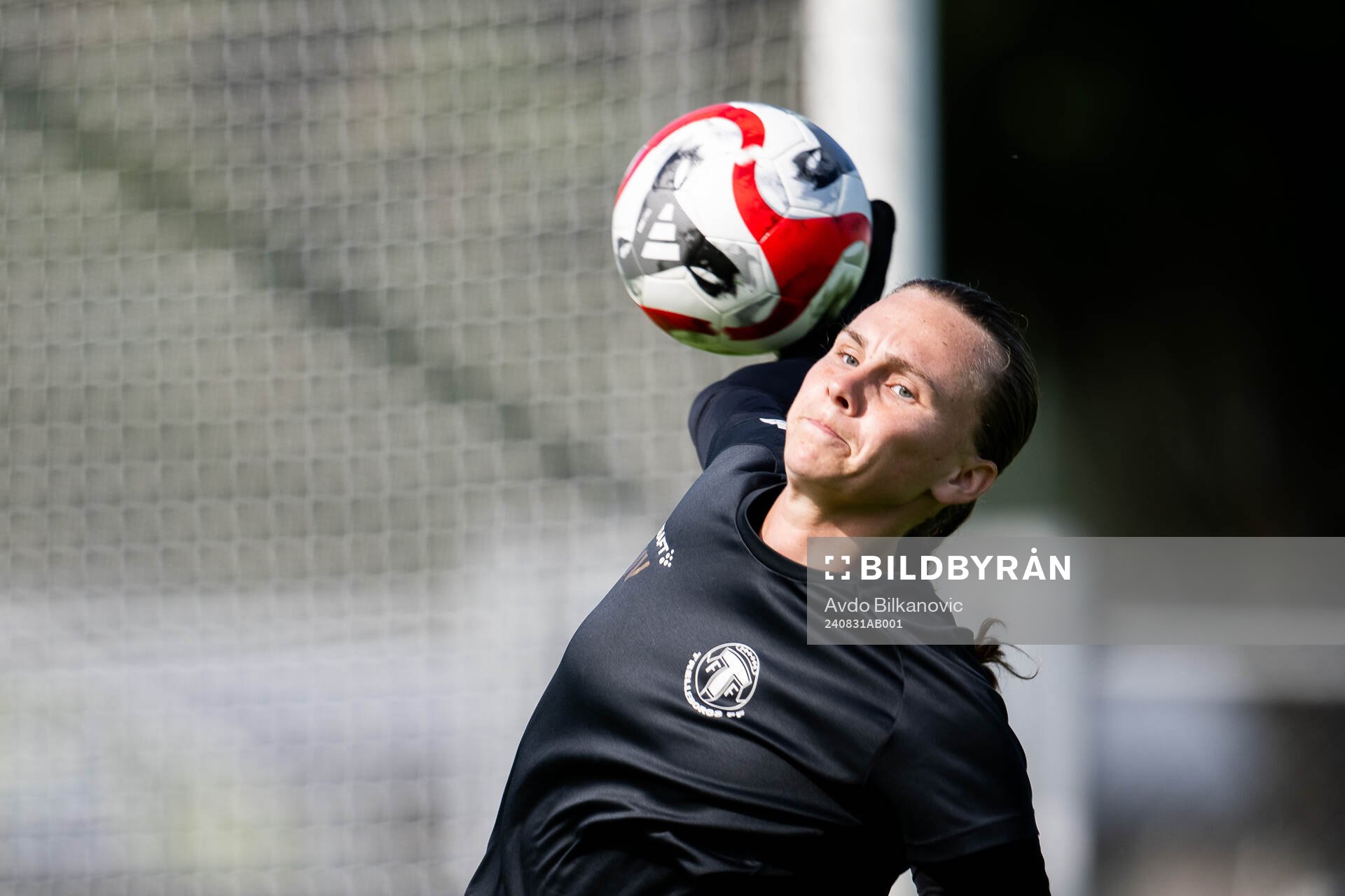 Trelleborgs målvakt Halle Elizabeth Mackiewicz under fotbollsmatchen i Damallsvenskan mellan Trelleborg och IFK Norrköping den 31 augusti 2024 i Trelleborg. 